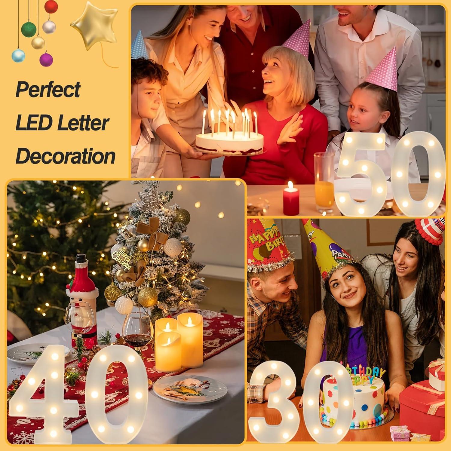 Luz de Número LED 13 SKYPHAROS para Cumpleaños y Decoración