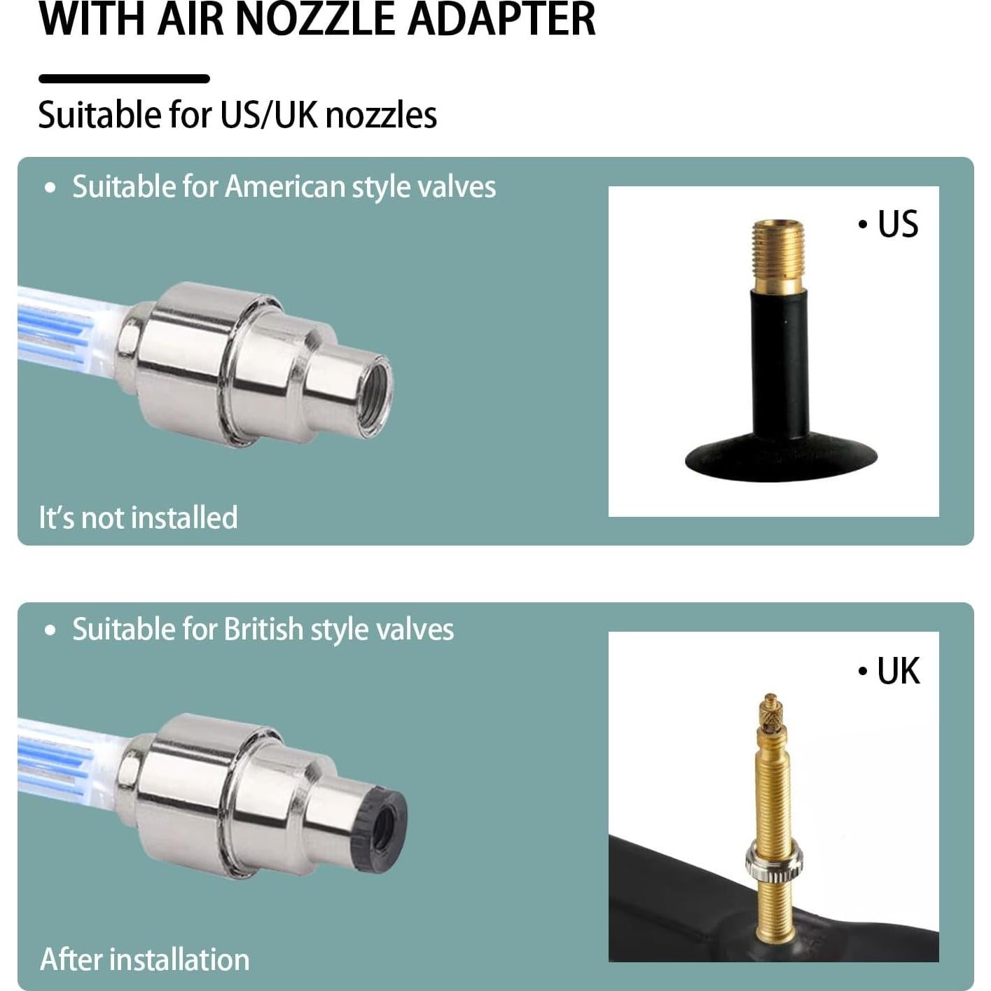 6 Luces LED para Válvula de Neumático Dickno - Azul