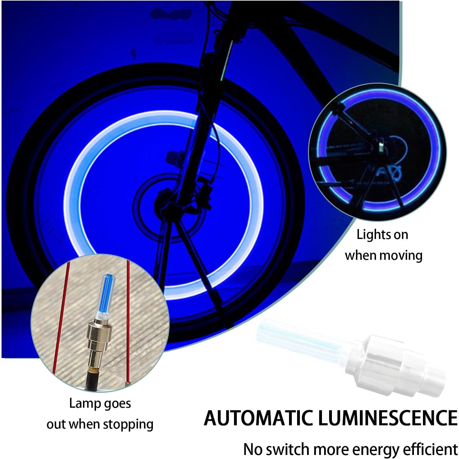 6 Luces LED para Válvula de Neumático Dickno - Azul