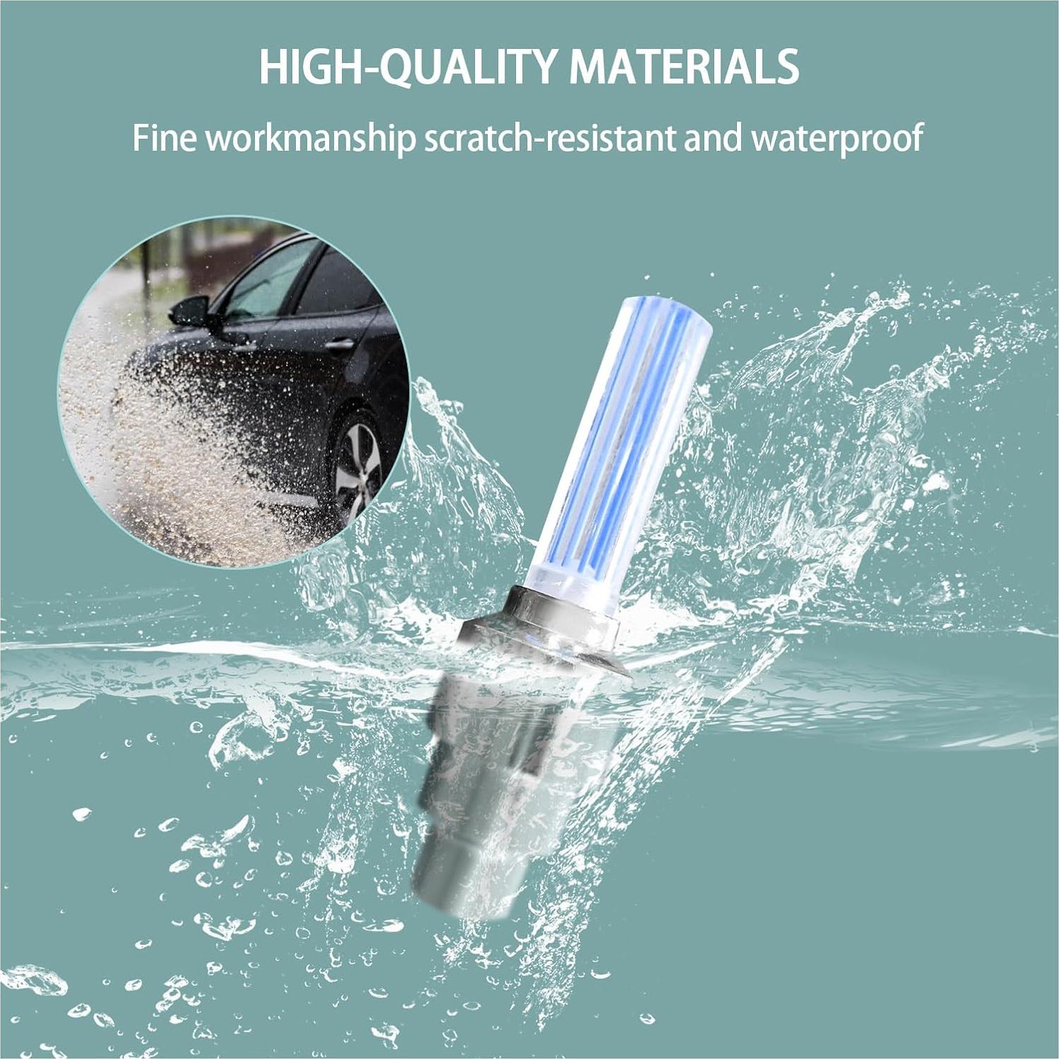 6 Luces LED para Válvula de Neumático Dickno - Azul