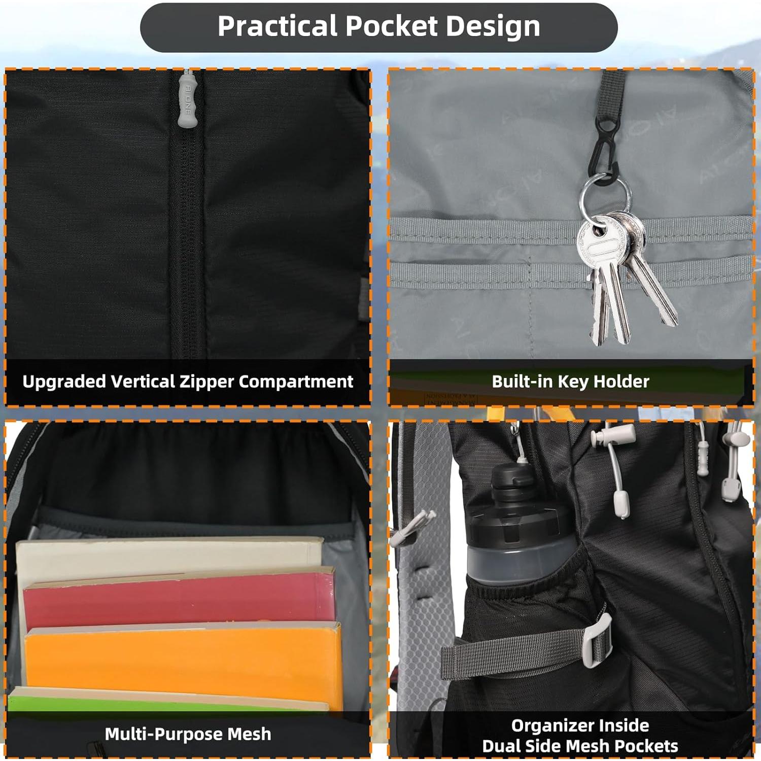 Mochila de Senderismo 27L SUMSEEK Impermeable Unisex