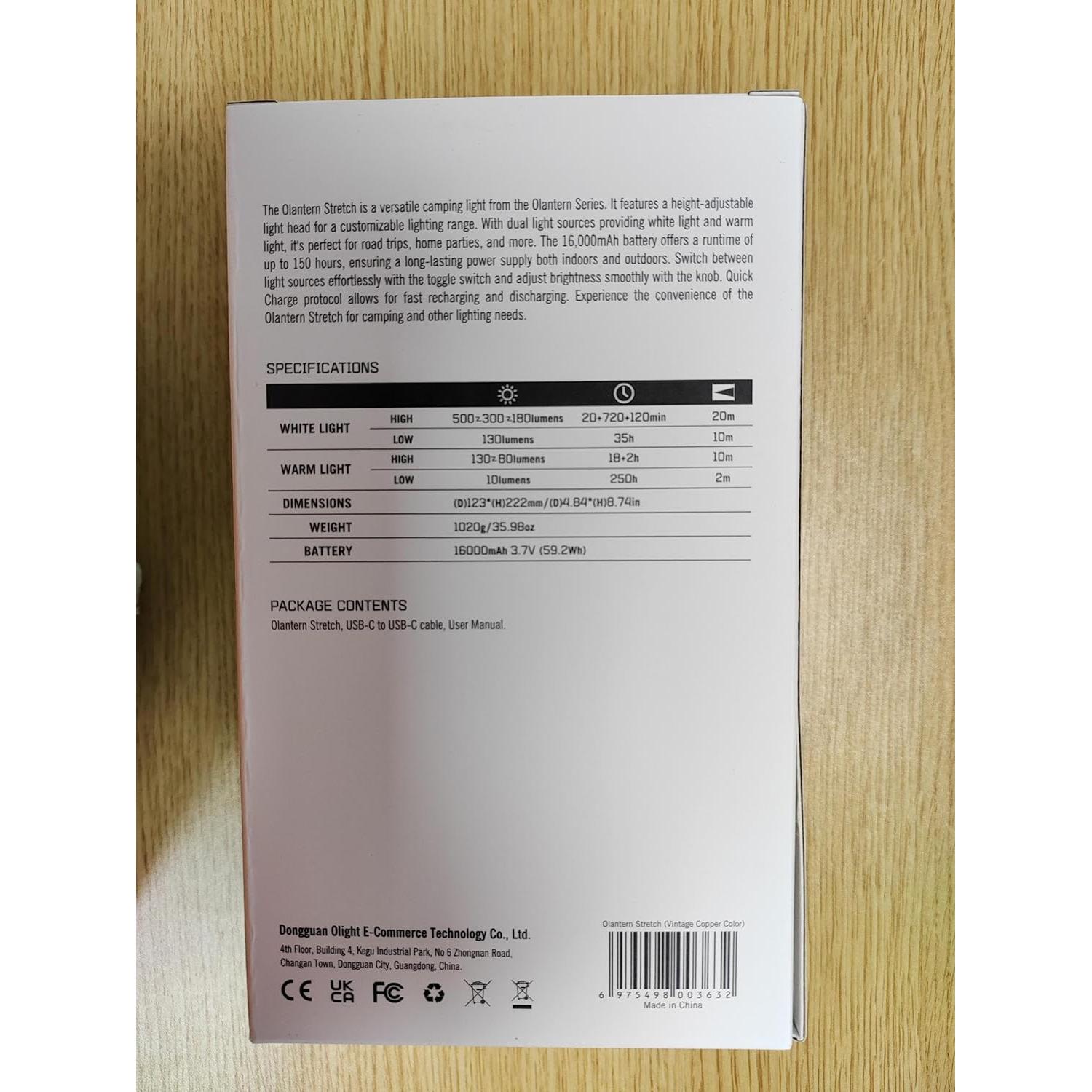 Linterna de Camping OLIGHT Olantern Stretch 500 Lúmenes Recargable