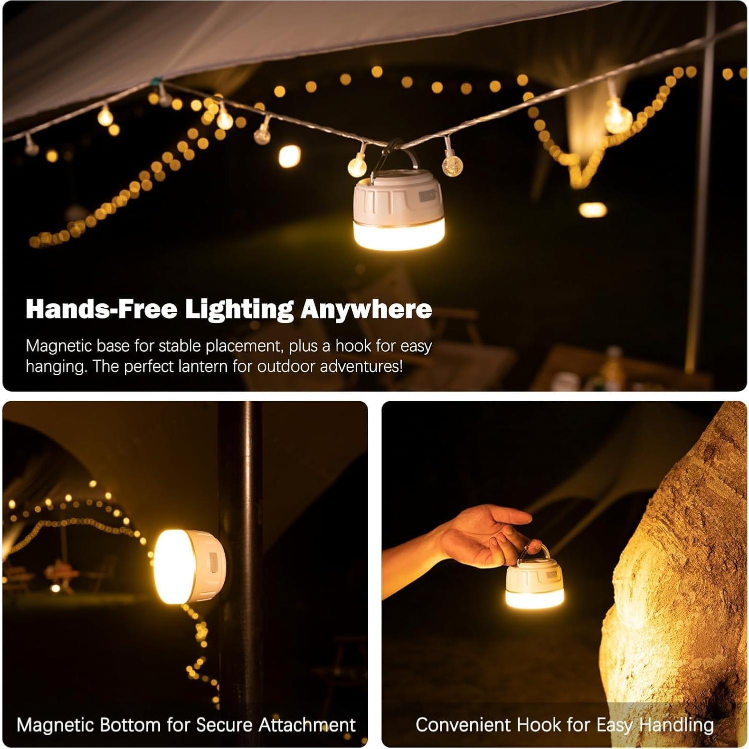 Linterna de Camping Recargable Siivton 6400mAh LED Impermeable