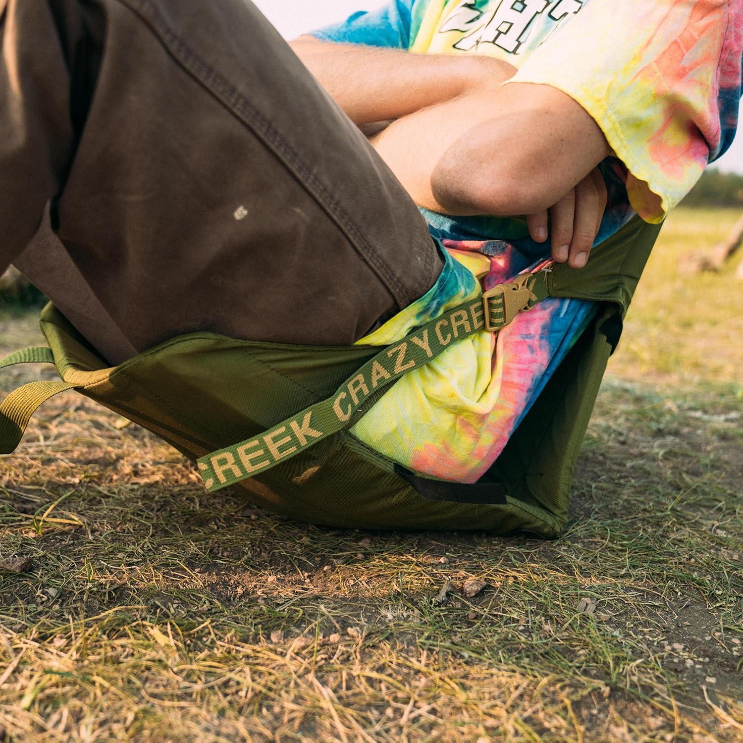 Silla Original Crazy Creek Verde Militar Plegable 0.45 kg