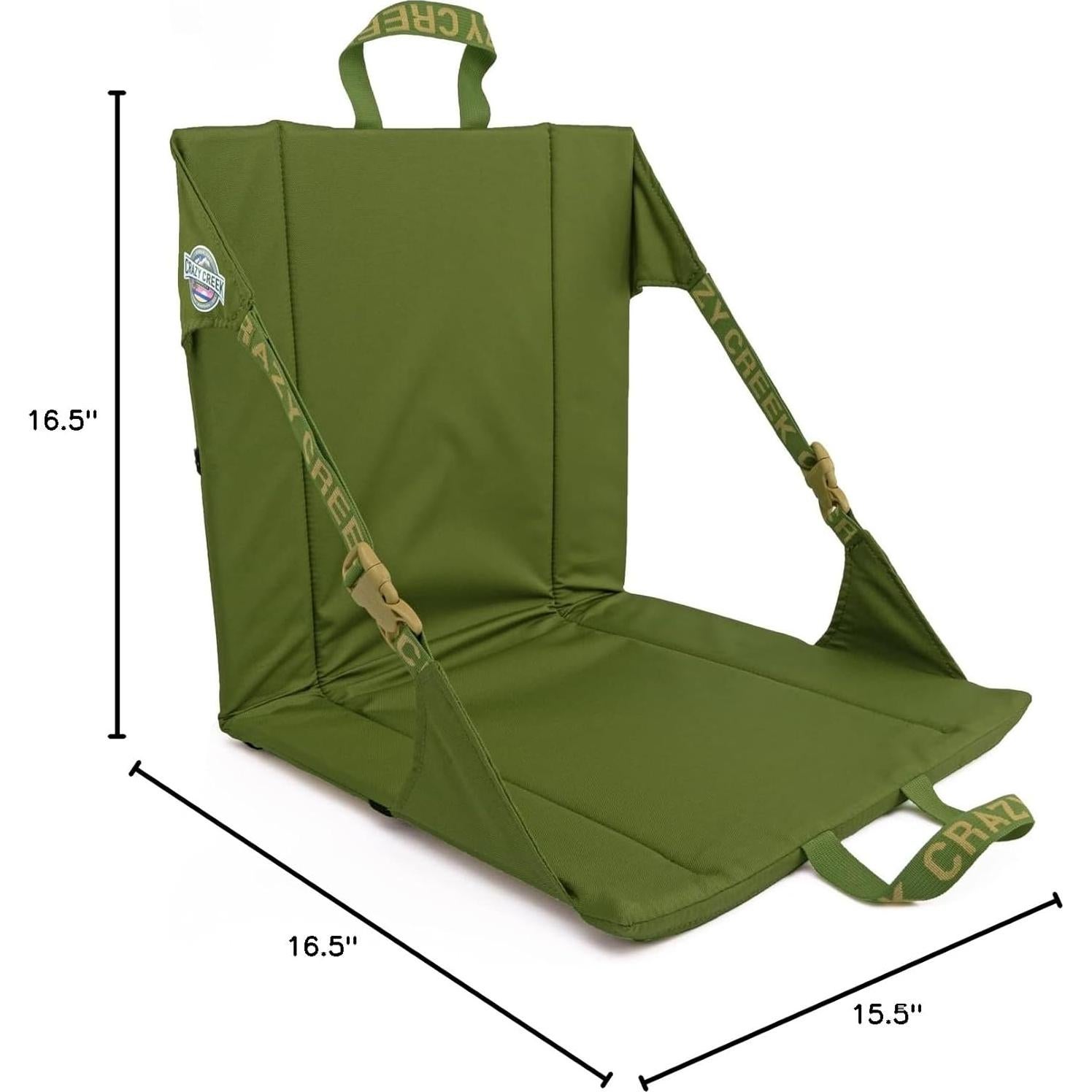 Silla Original Crazy Creek Verde Militar Plegable 0.45 kg