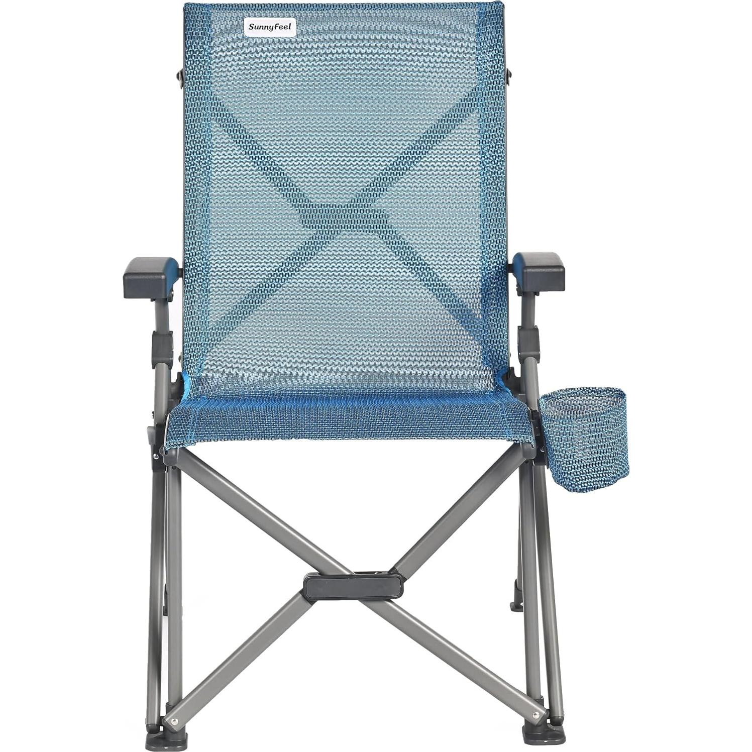 Silla de Camping Plegable Sunnyfeel Respaldo Alto 500lbs