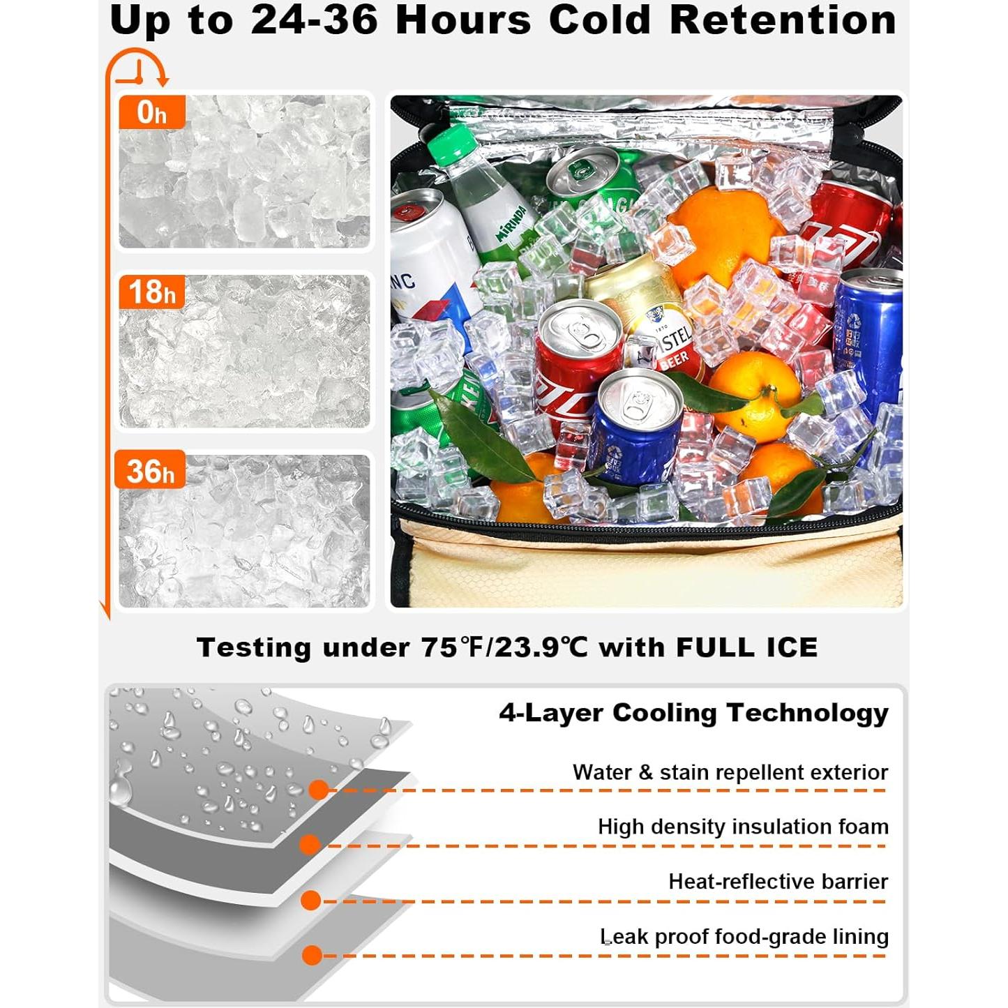 Enfriador Suave Dreamza 17.5L con Ruedas y Mango Beige