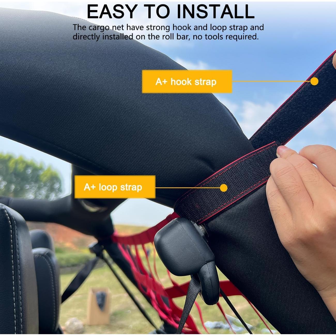 Red de Carga para Jeep Wrangler ROMASO - Alta Resistencia Negra