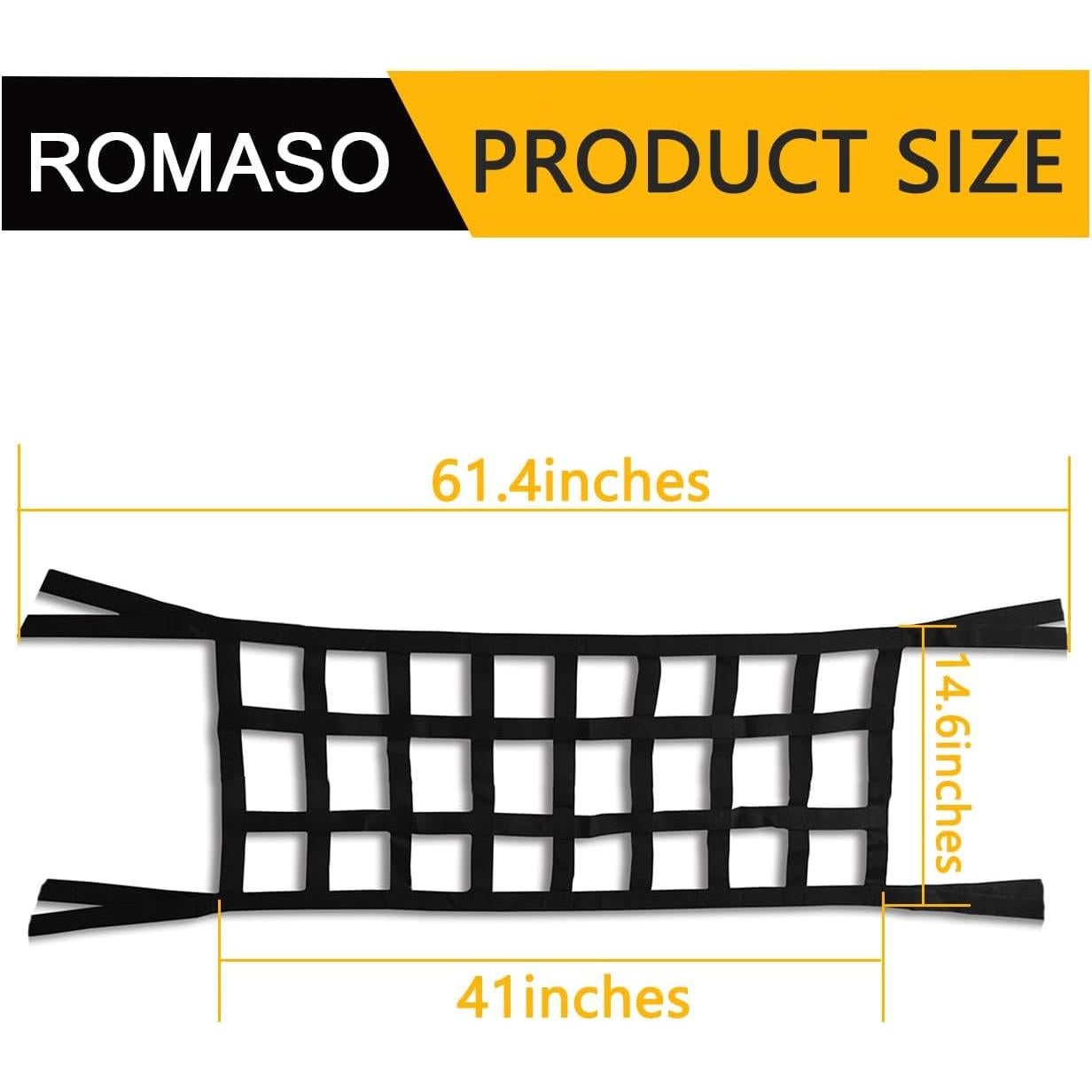 Red de Carga para Jeep Wrangler ROMASO - Alta Resistencia Negra