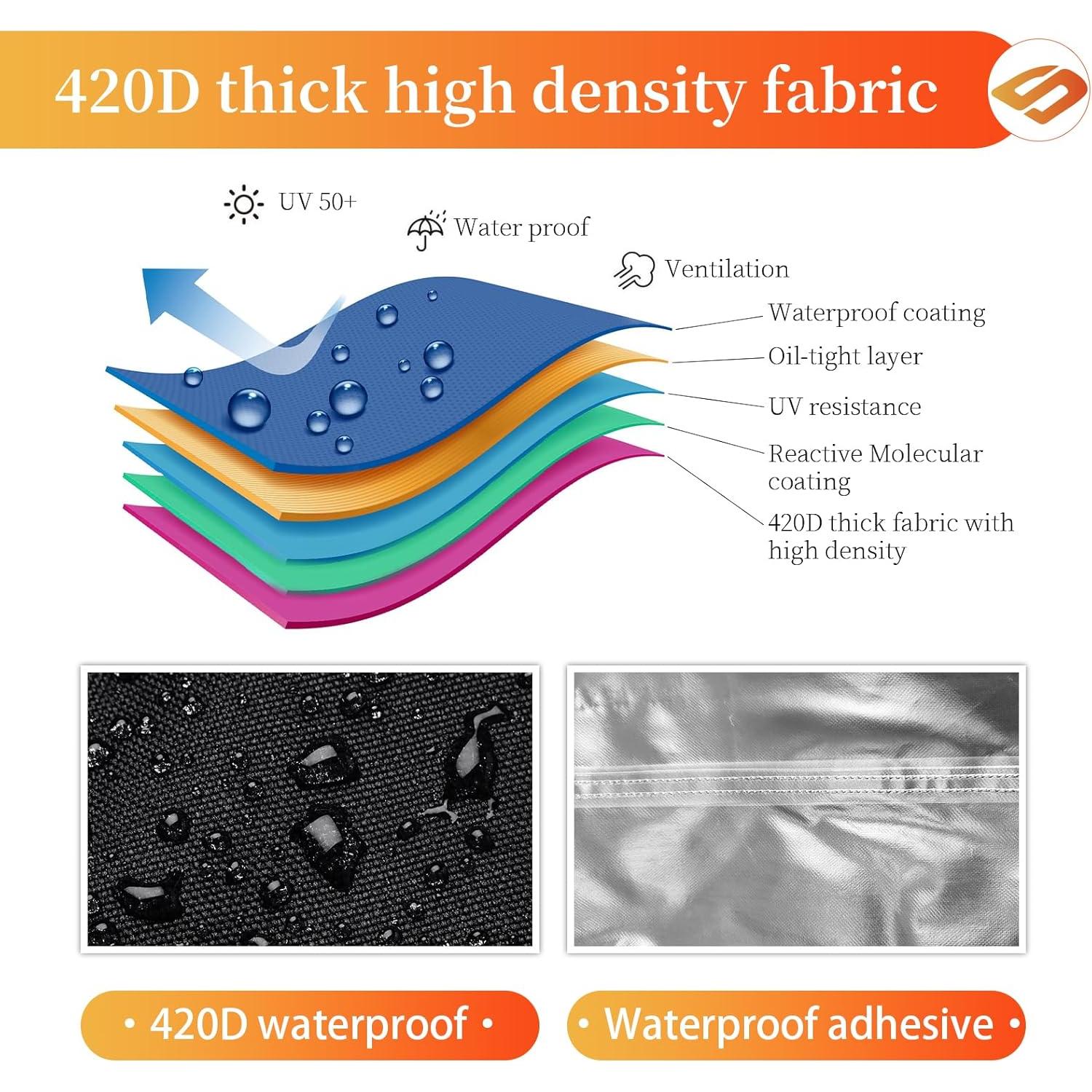 Cubierta de Hamaca Impermeable DSWCKNVK 150x330cm Negra