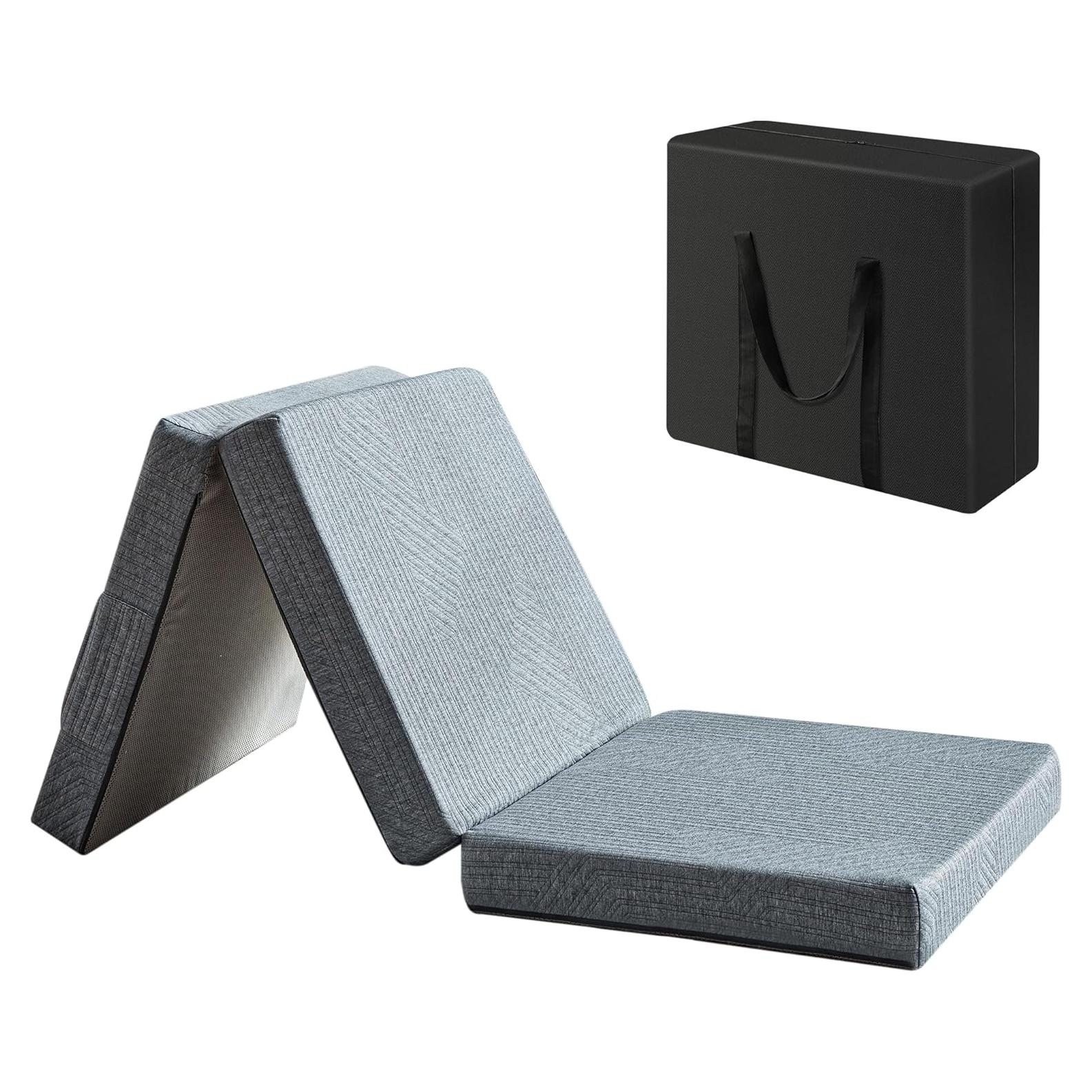 Colchón Plegable BDEUS Tri-Fold 4" Individual Espuma Viscoelástica