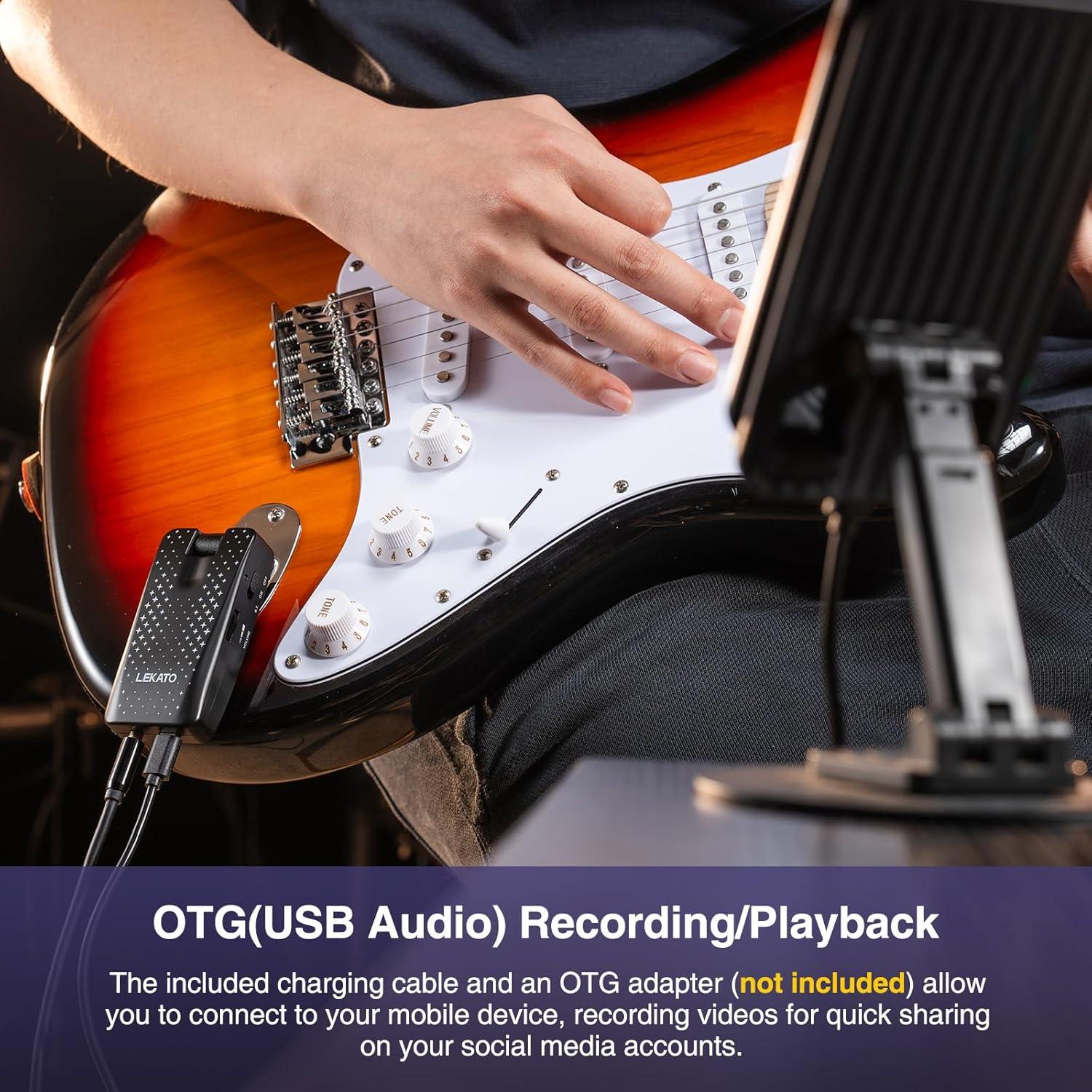 Amplificador de Auriculares LEKATO EP-01 para Guitarra Eléctrica y Bajo