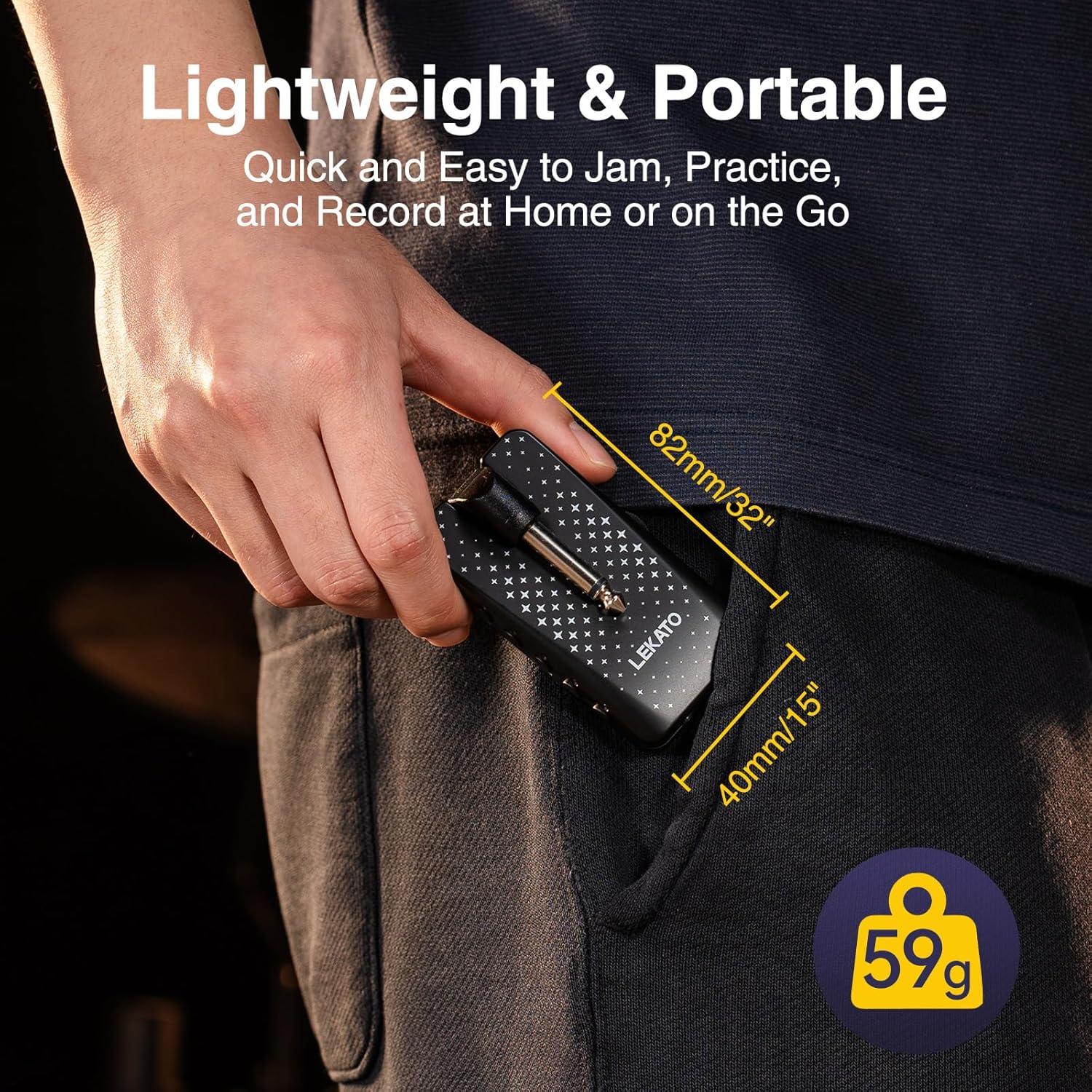 Amplificador de Auriculares LEKATO EP-01 para Guitarra Eléctrica y Bajo