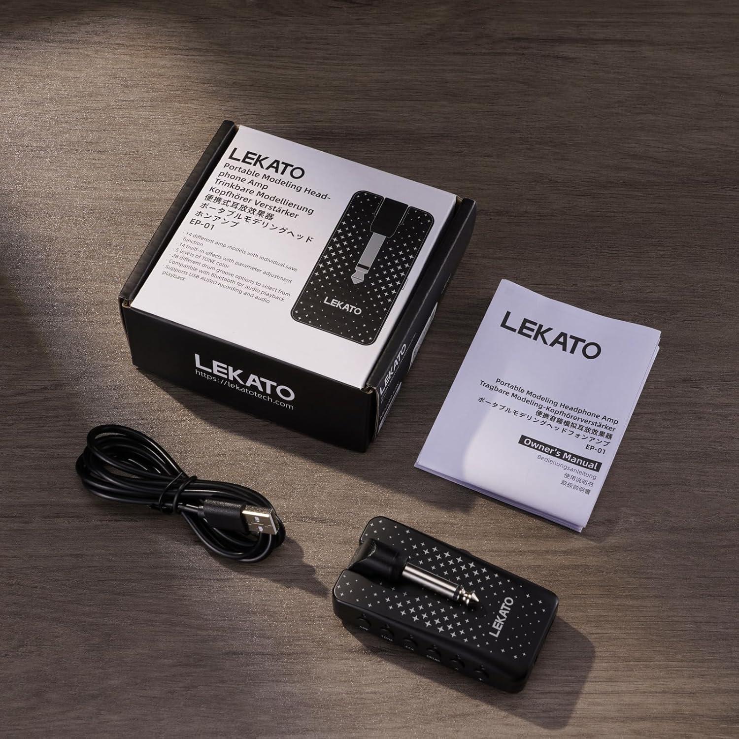 Amplificador de Auriculares LEKATO EP-01 para Guitarra Eléctrica y Bajo