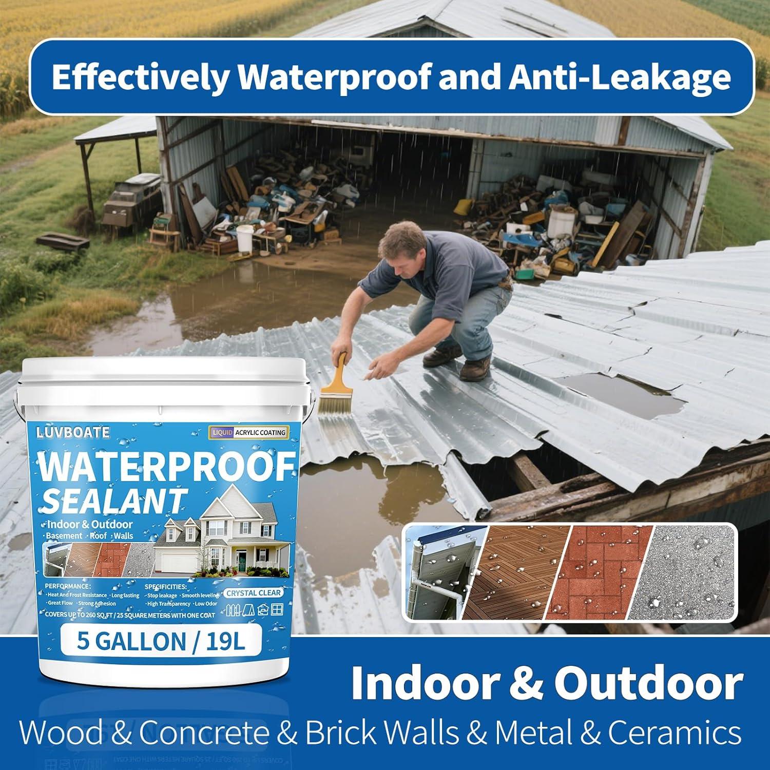 Sellador Impermeable LUVBOATE 5 Galones a Base de Agua