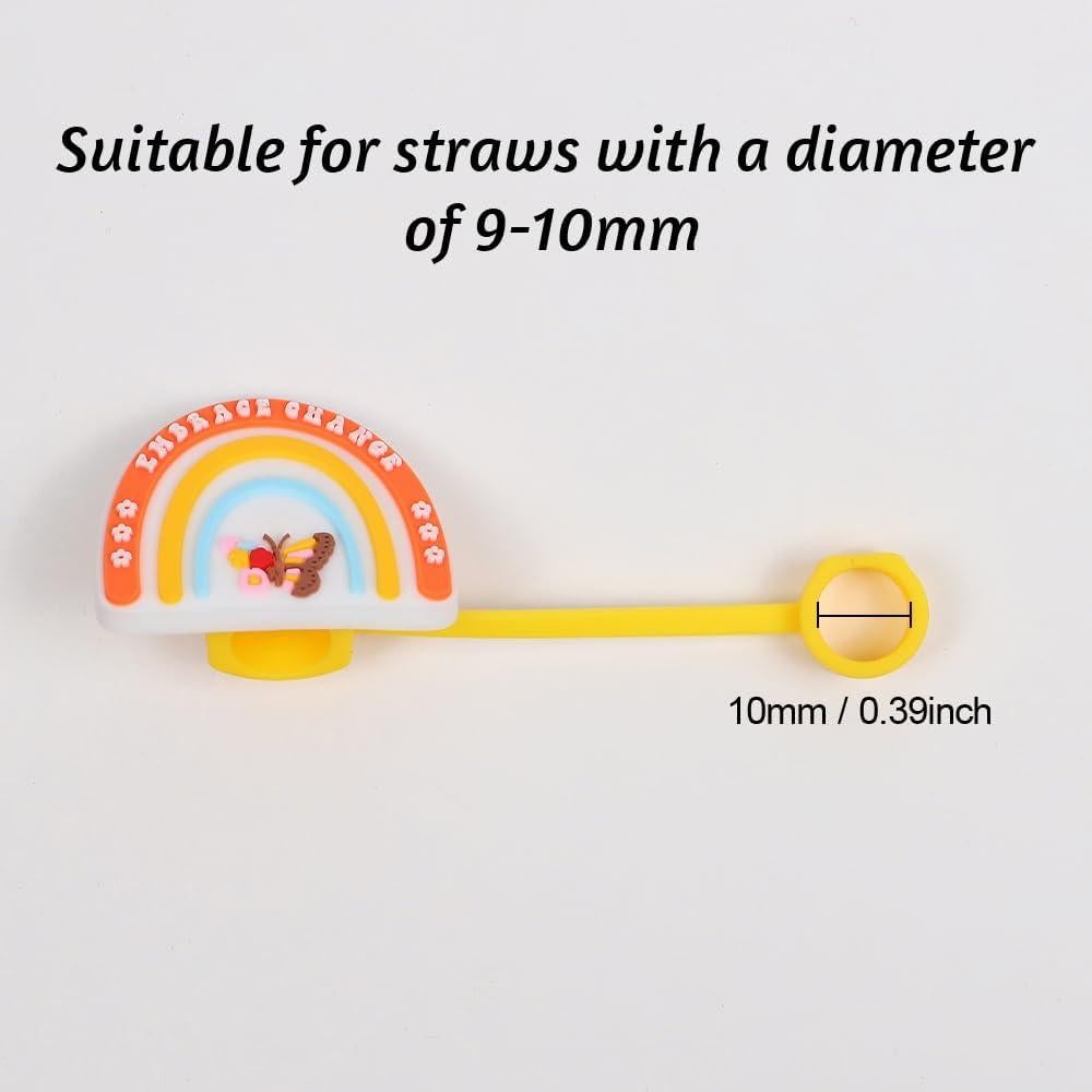 Tapa de Silicona para Pajitas NOVGATU 8PCS 9-10mm Arcoíris