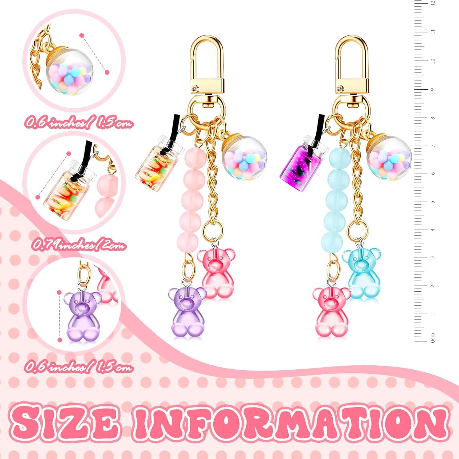 Llavero de Oso de Resina Ecally Cute - 2 Piezas para Mujeres