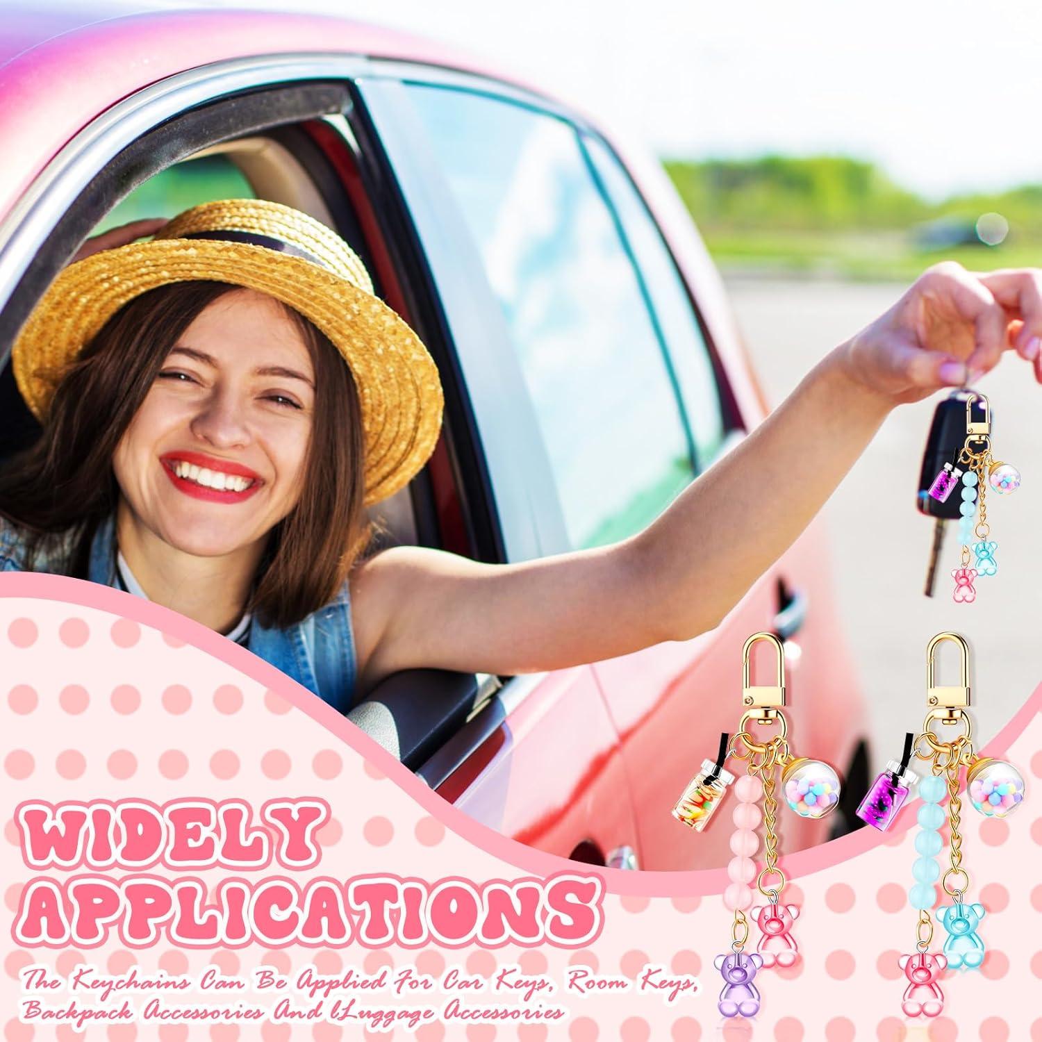 Llavero de Oso de Resina Ecally Cute - 2 Piezas para Mujeres