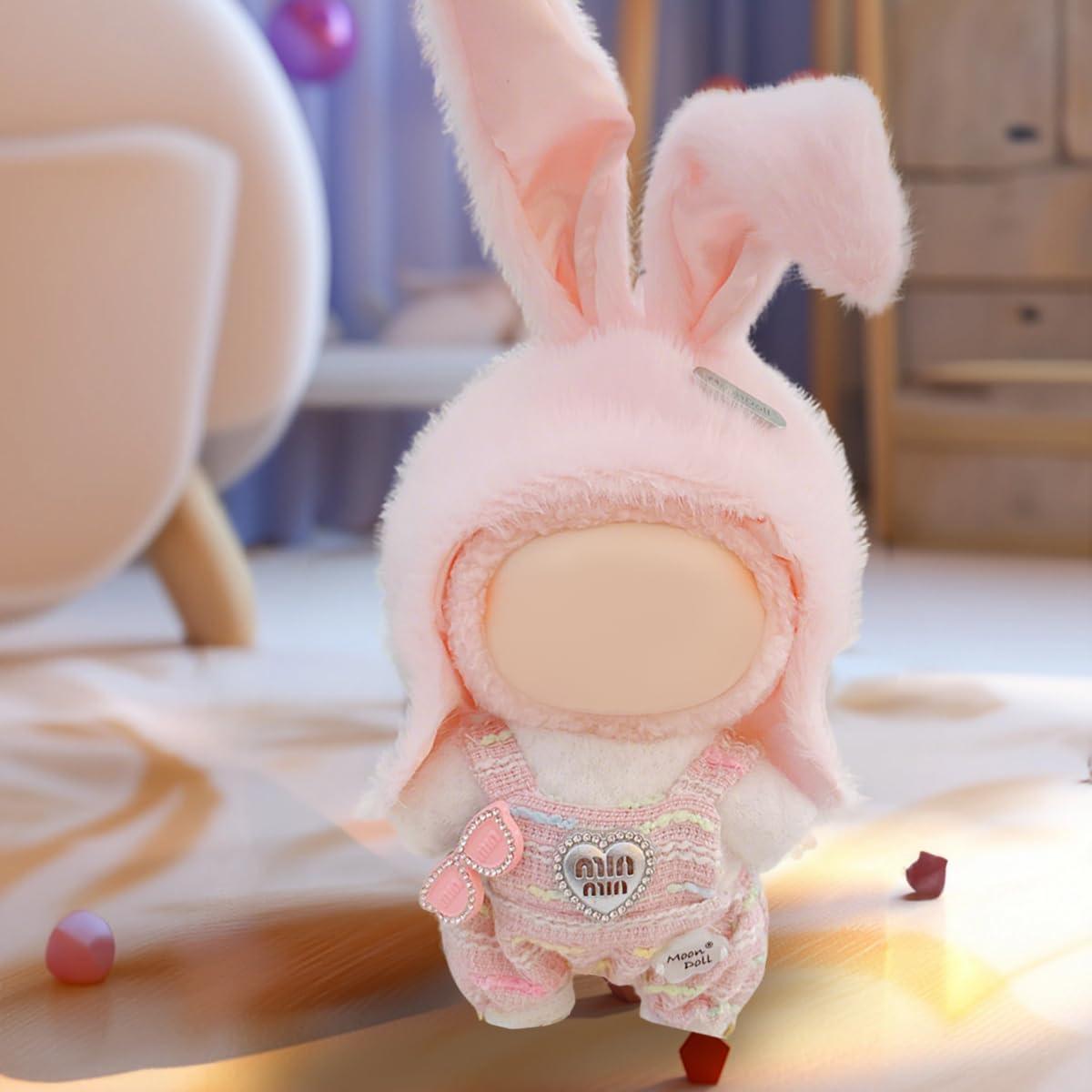 Conjunto de Ropa para Muñecas 17 cm Labubu Conejo Rosa