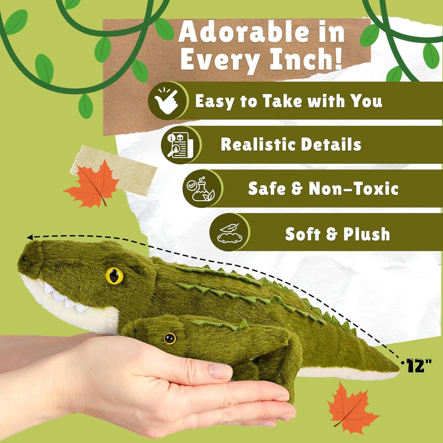 Cocodrilo de Peluche Mamá y Bebé Forest & Twelfth 20.6x11.2 cm