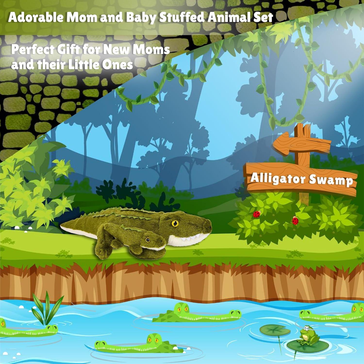 Cocodrilo de Peluche Mamá y Bebé Forest & Twelfth 20.6x11.2 cm