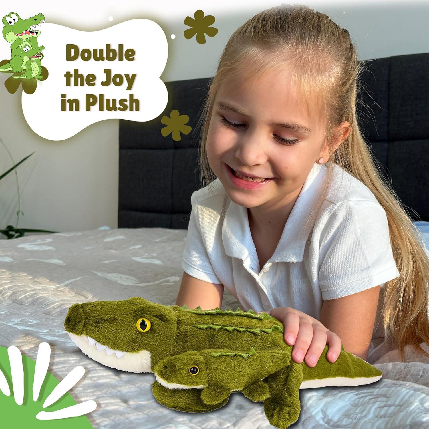 Cocodrilo de Peluche Mamá y Bebé Forest & Twelfth 20.6x11.2 cm