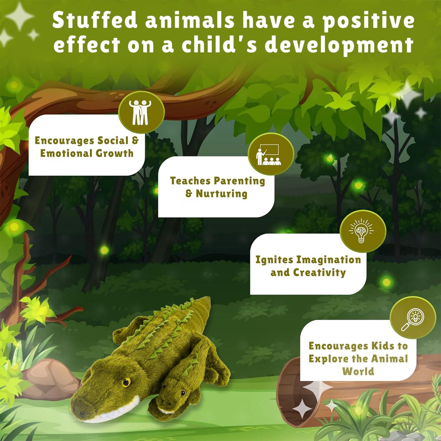 Cocodrilo de Peluche Mamá y Bebé Forest & Twelfth 20.6x11.2 cm