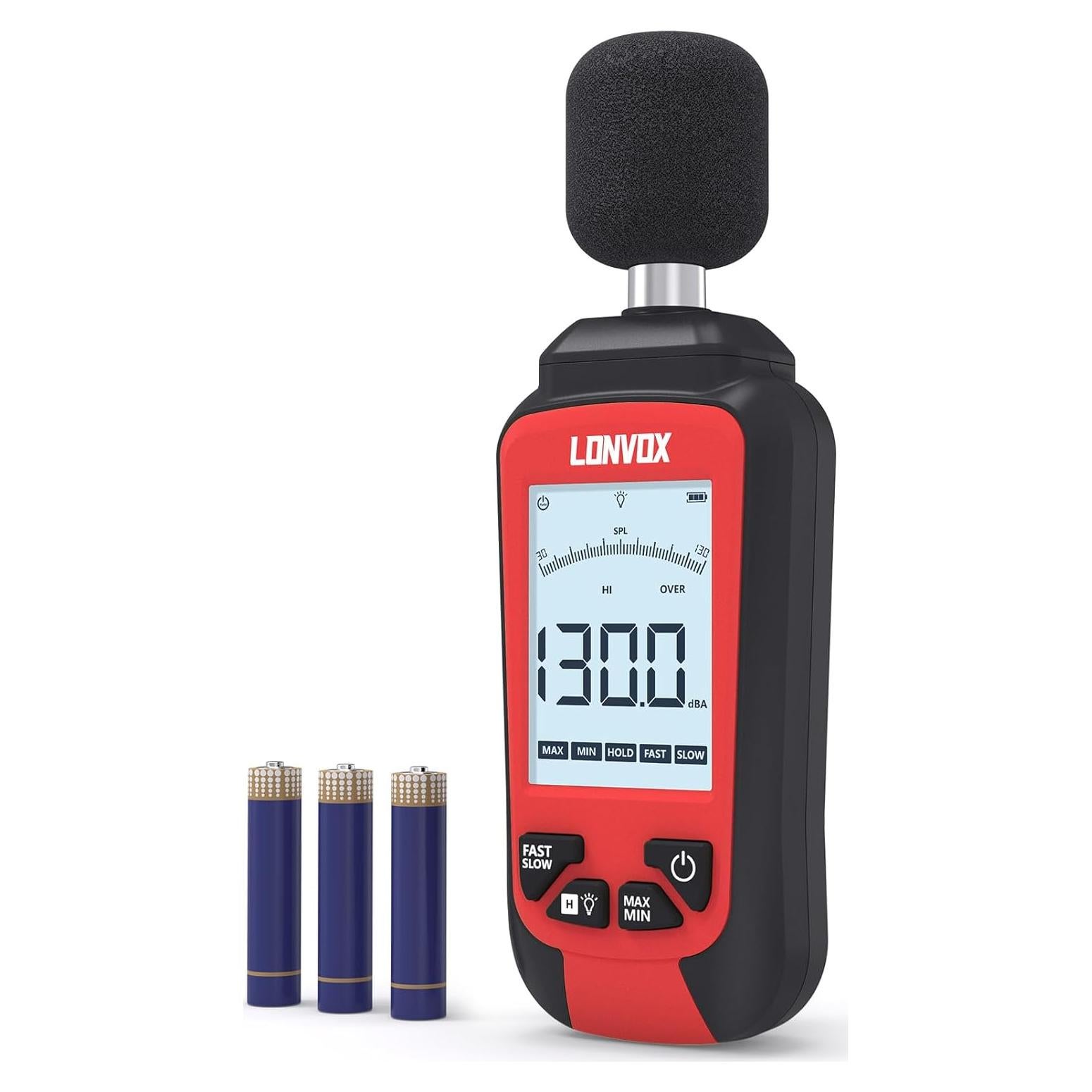 Medidor de Decibelios LONVOX LSM100 con Pantalla LCD 2.45"