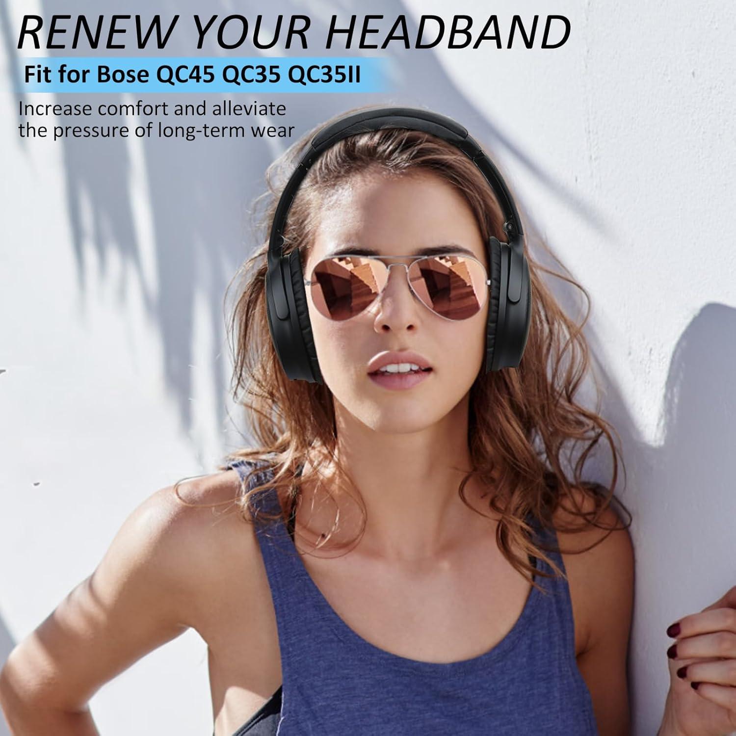 Almohadilla de cabeza de reemplazo Earrock para Bose QC35 QC45 Beige