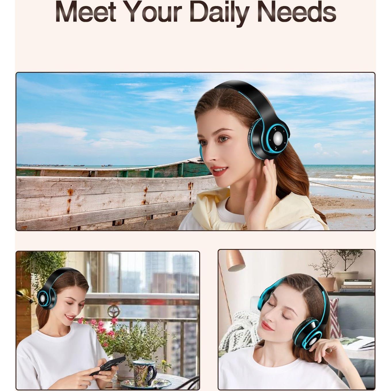 Auriculares Bluetooth Inalámbricos HiFi SG803 Azul 20h Batería