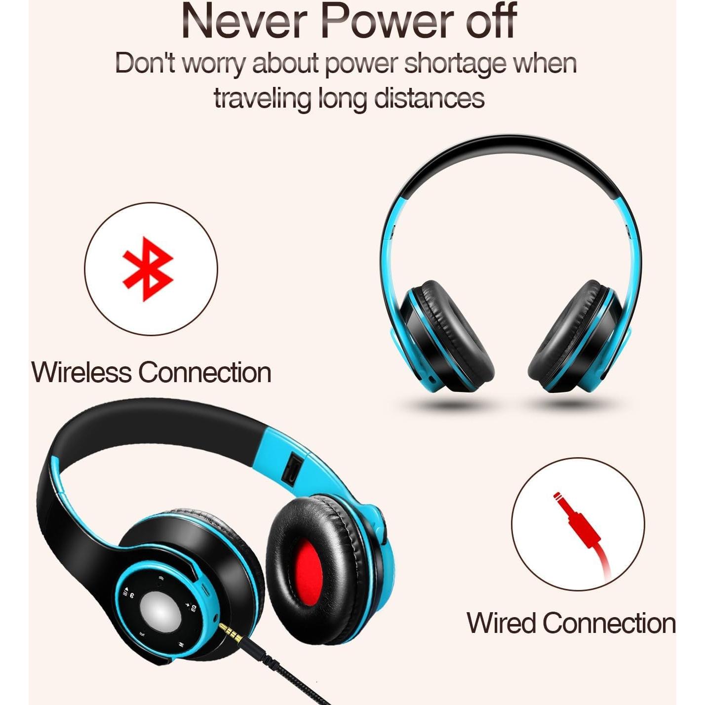 Auriculares Bluetooth Inalámbricos HiFi SG803 Azul 20h Batería