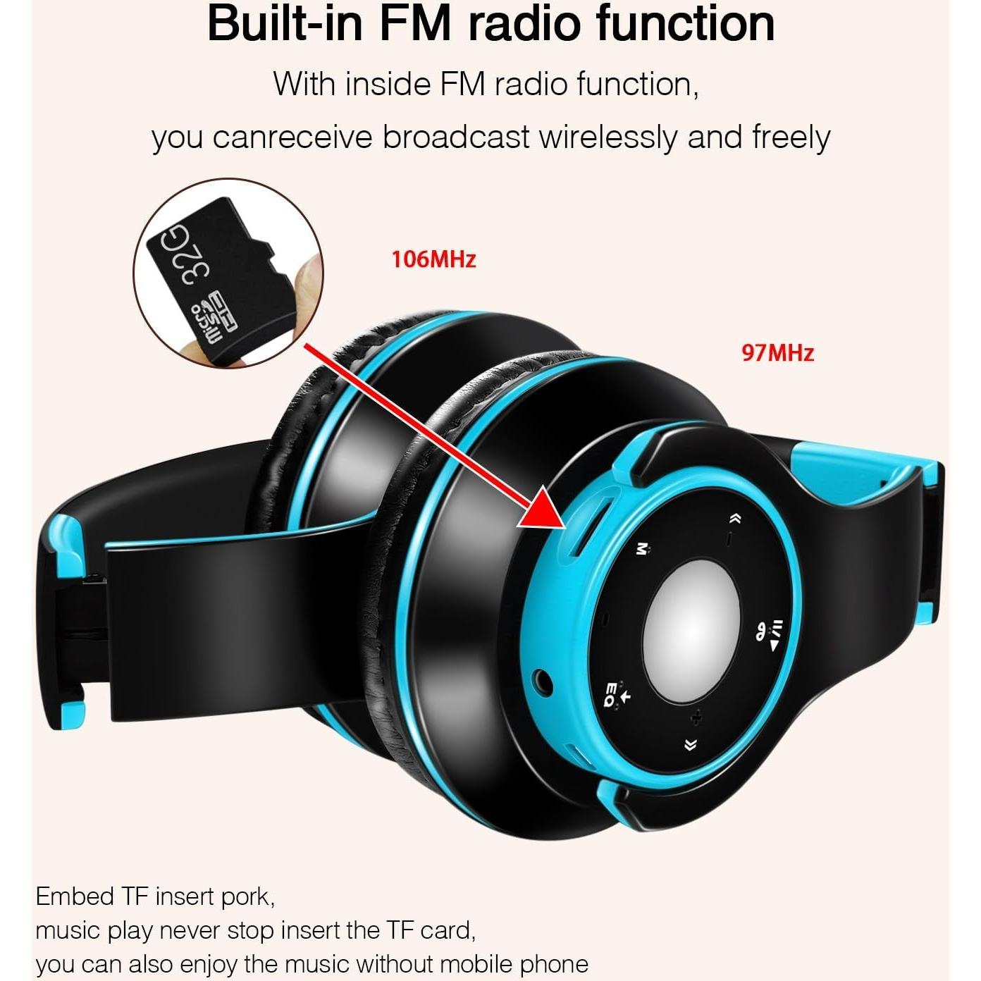 Auriculares Bluetooth Inalámbricos HiFi SG803 Azul 20h Batería