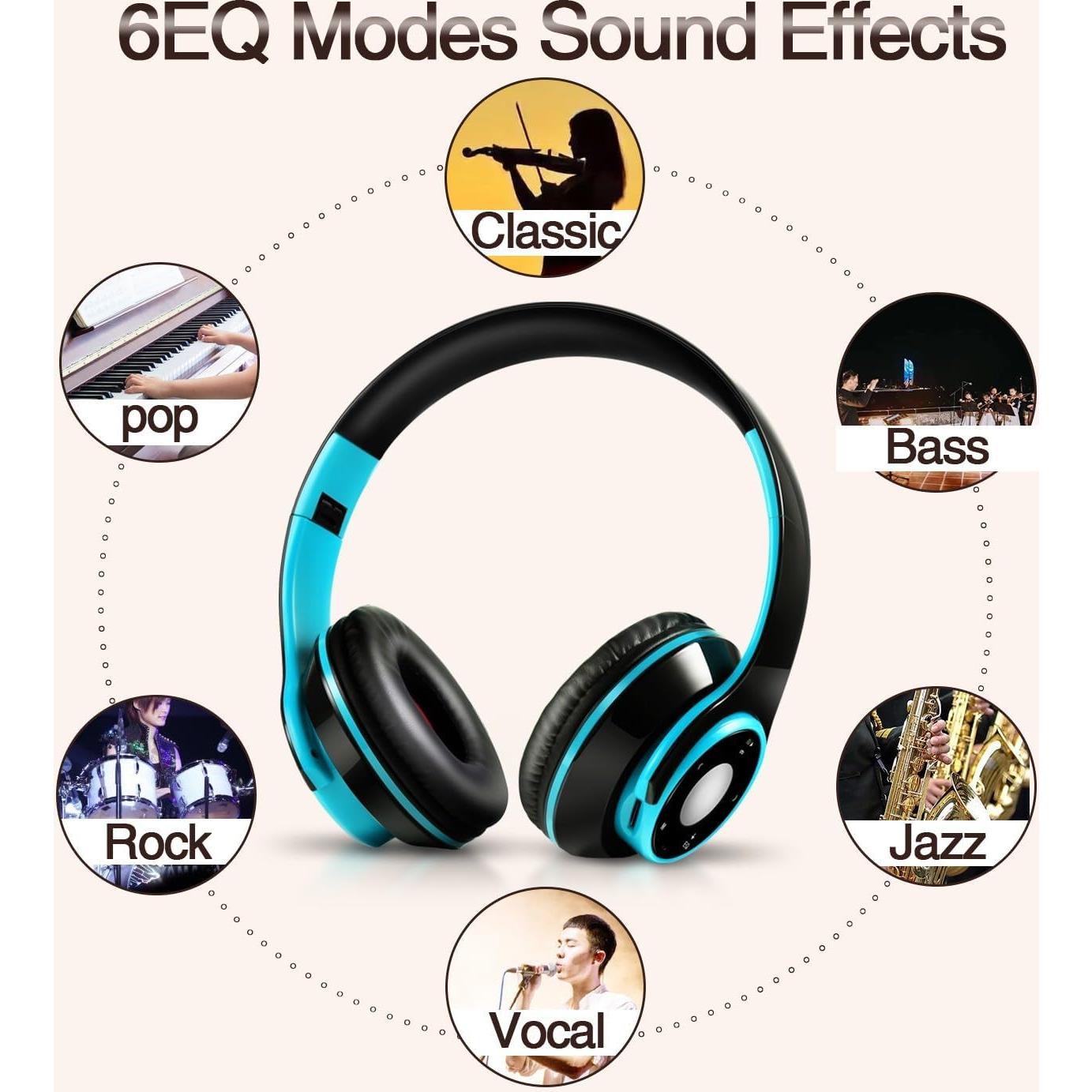 Auriculares Bluetooth Inalámbricos HiFi SG803 Azul 20h Batería