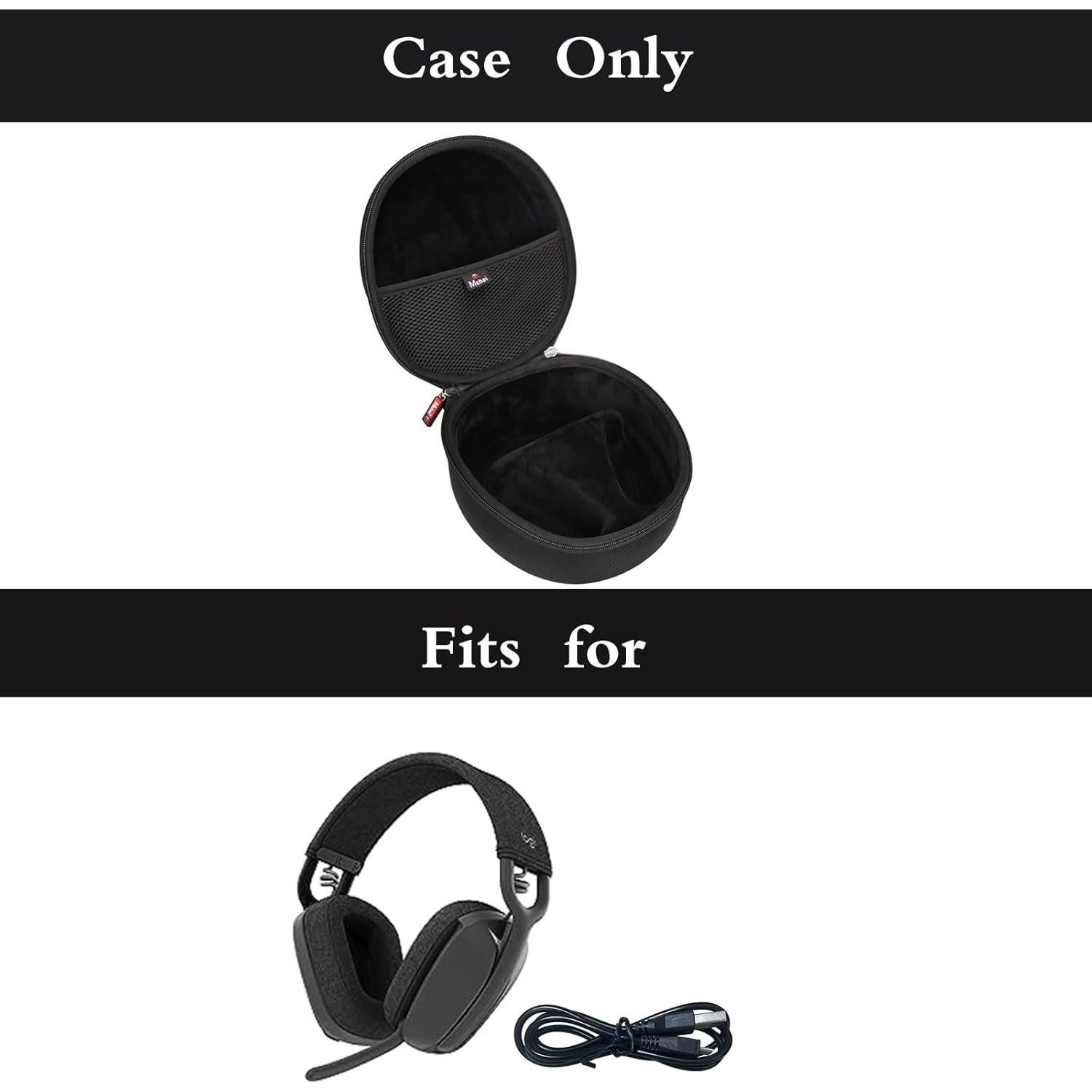 Funda para Auriculares Mchoi Negra Compatible con Logitech Zone Vibe 100/125 y G PRO X, G735