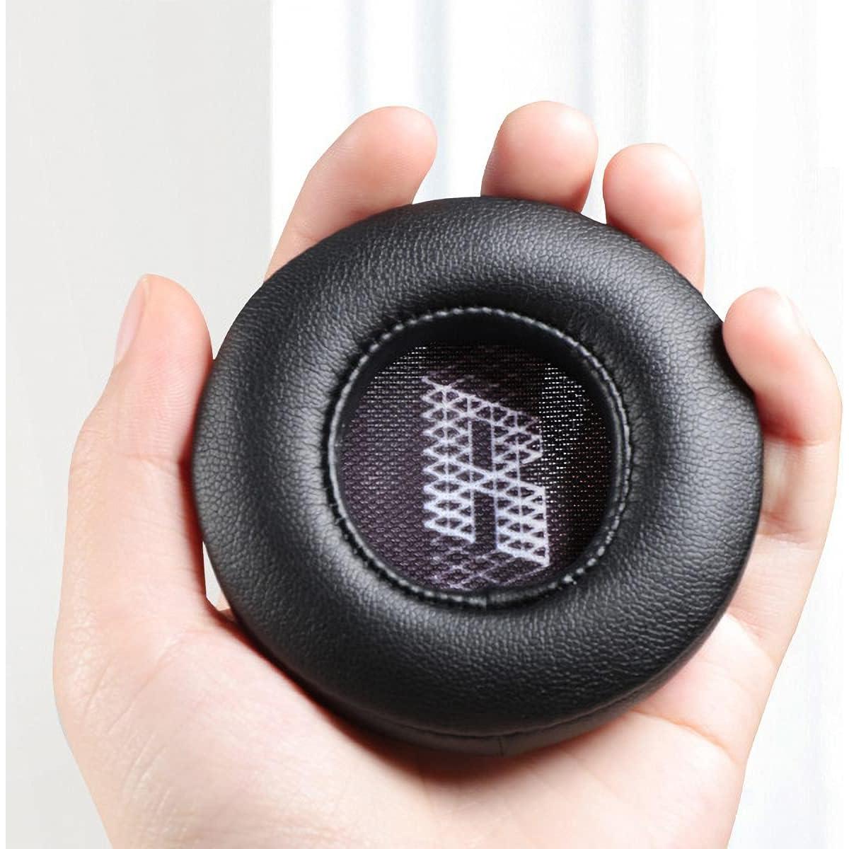 Replacement Earpads Protein Leather Ear Pads Cushions Cover Repair Parts Compatible with JBL Live 400BT Live 460NC On-Ear Wireless Headphones (Black)