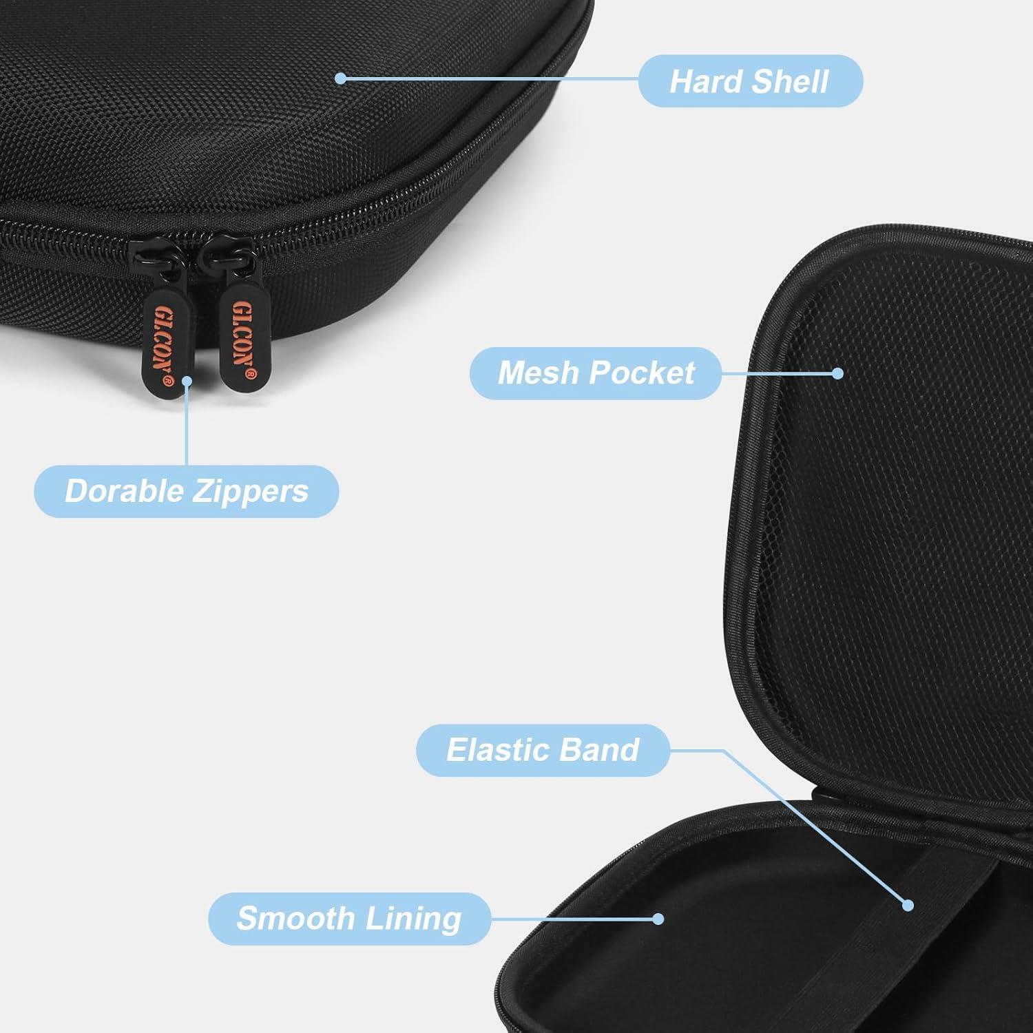 Funda Dura para Auriculares GLCON Negra Universal 22.1x21.1cm