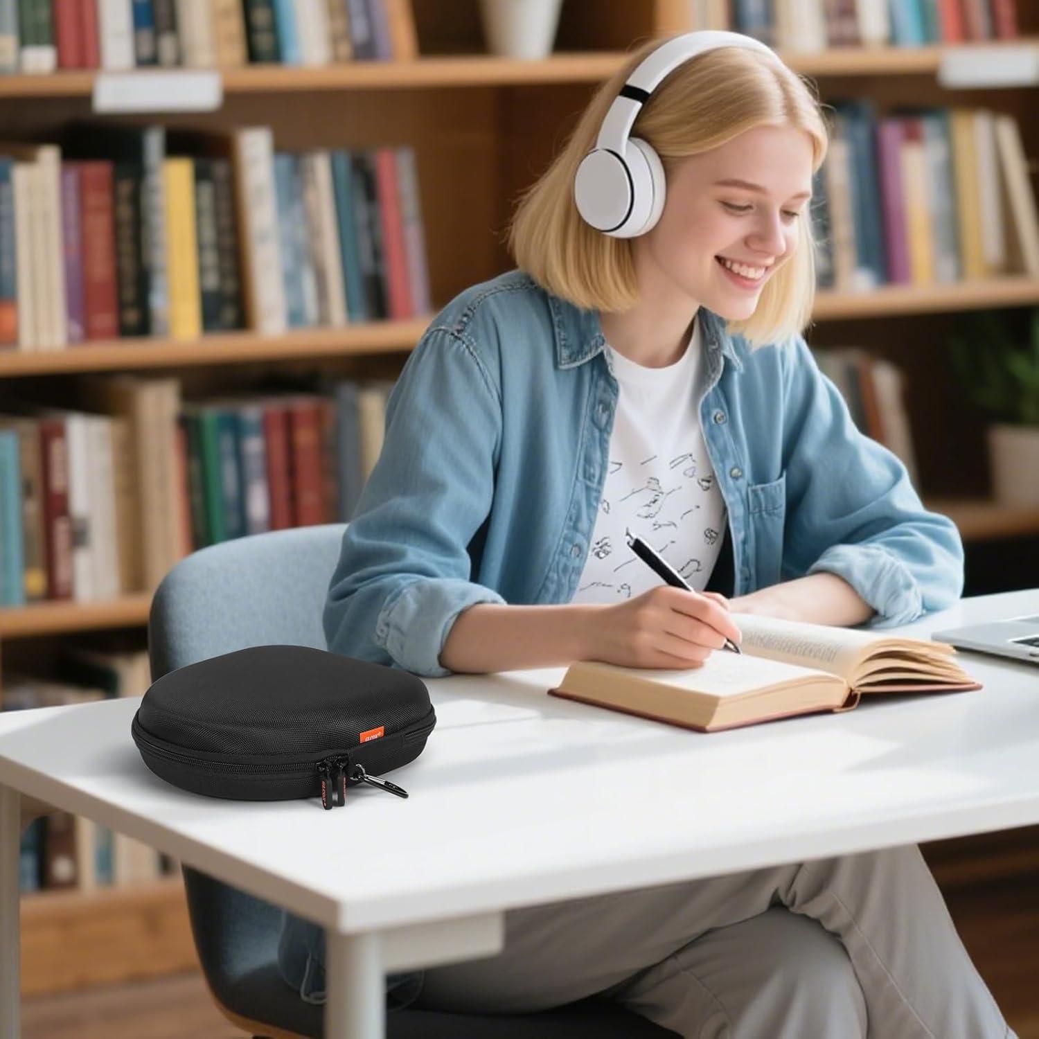 Funda Dura para Auriculares GLCON Negra Universal 22.1x21.1cm