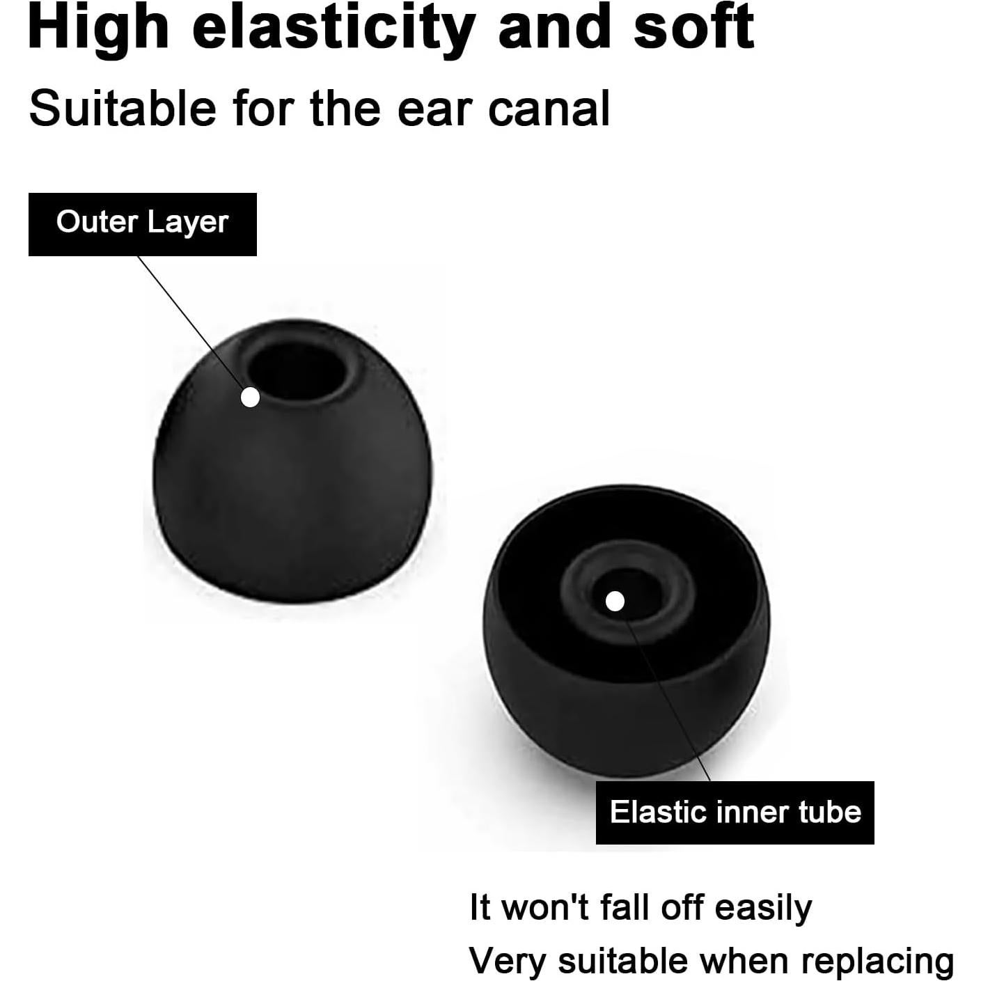 Puntas de repuesto silicona Adhiper para auriculares Beats - 8 piezas