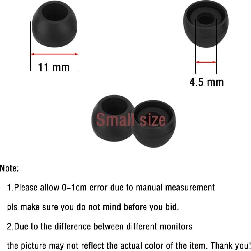 Consejos de Silicona para Auriculares In-Ear WKYMY - 10 Pares Negros