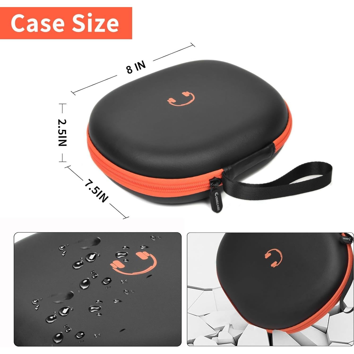 Funda Dura para Auriculares Bluetooth COMECASE - Negro