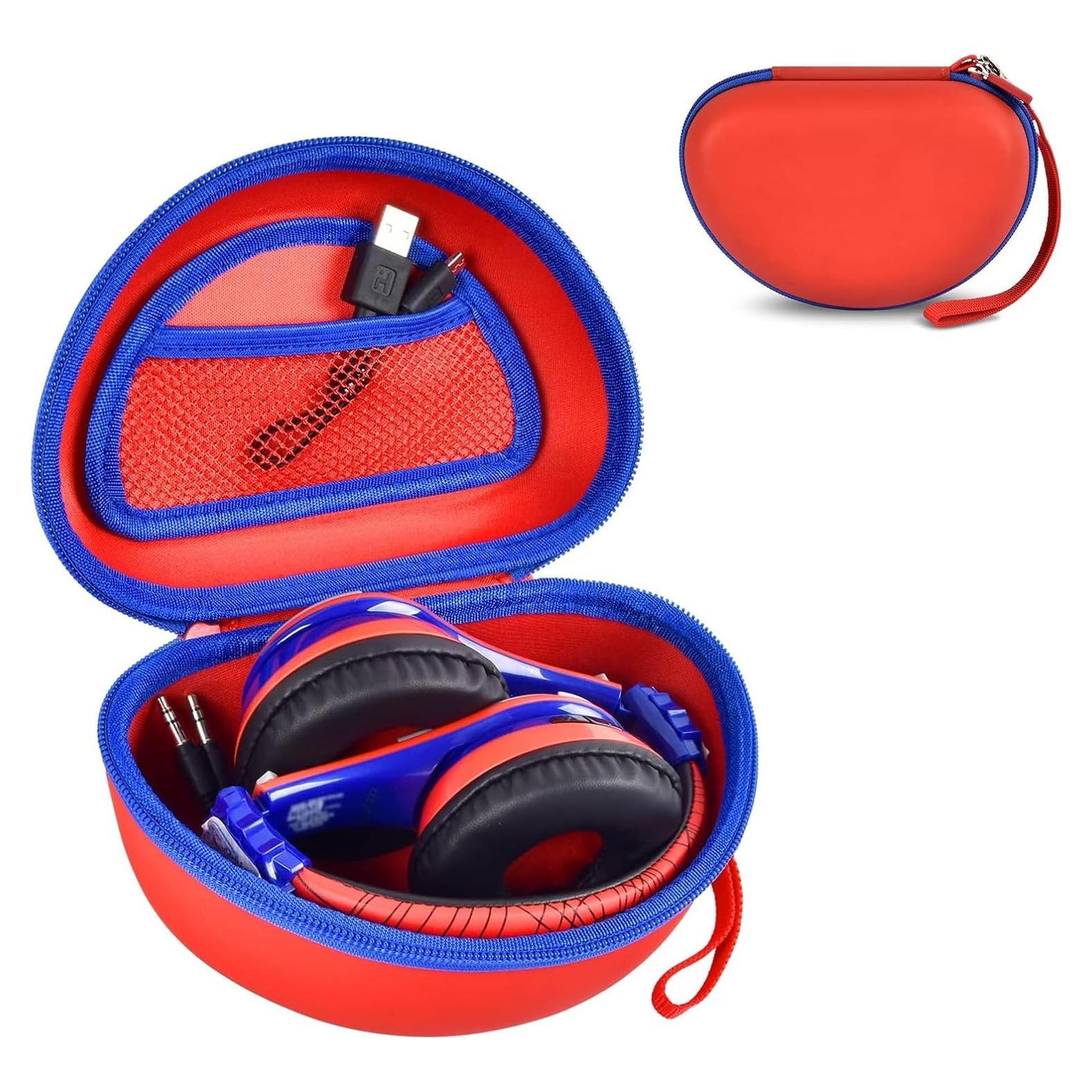Funda ANKHOH para Auriculares Bluetooth Niños 19x13cm Rojo-Azul