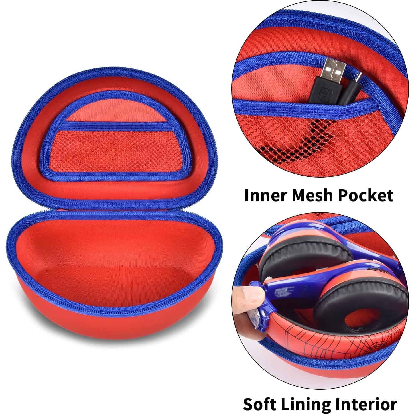 Funda ANKHOH para Auriculares Bluetooth Niños 19x13cm Rojo-Azul