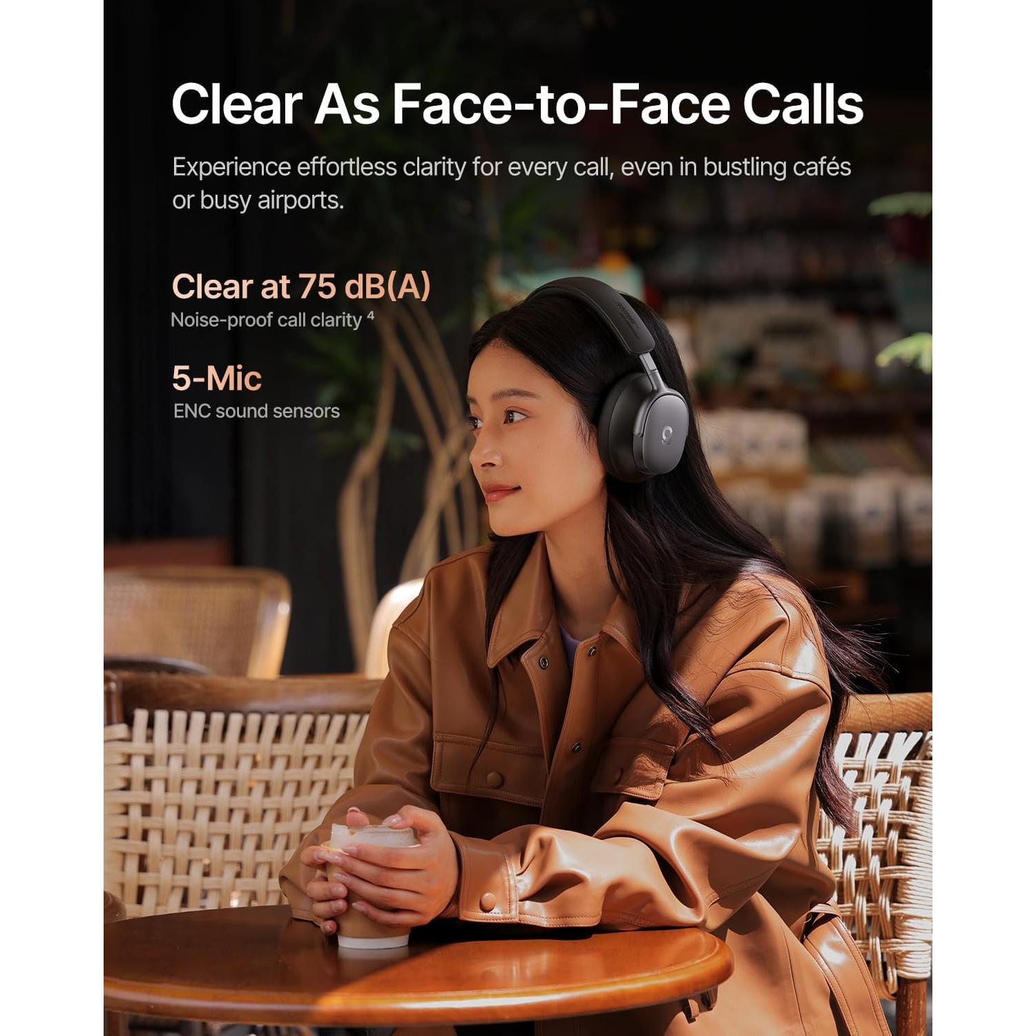 Auriculares Baseus Inspire XH1 ANC, Sonido Bose, 100H Negro