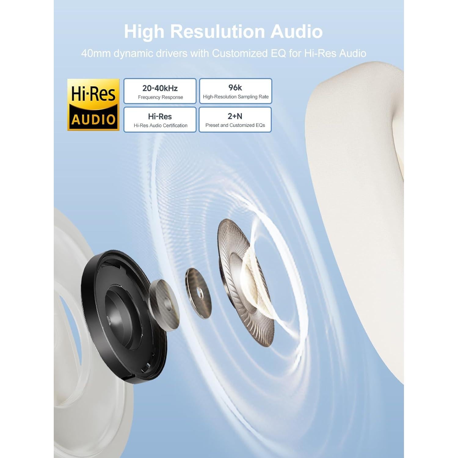 Auriculares Inalámbricos Edifier W800BT Pro -44dB ANC, Bluetooth 5.4