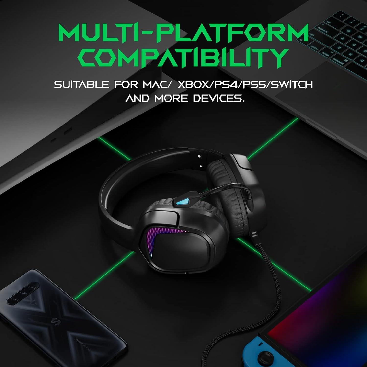 Auriculares Gaming Black Shark BS-X1 50mm con Micrófono