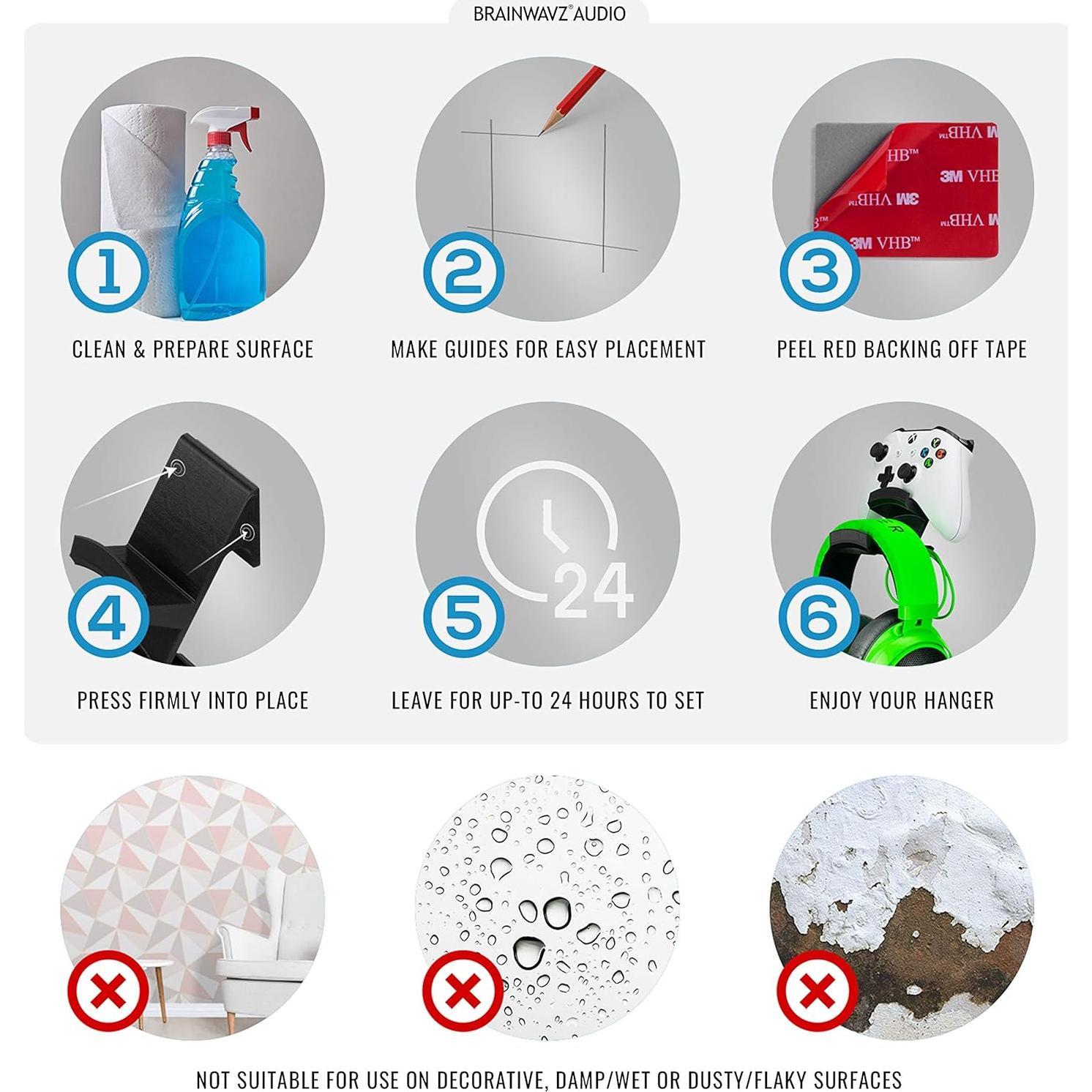 Soporte para Controladores y Auriculares Brainwavz Coloso Negro