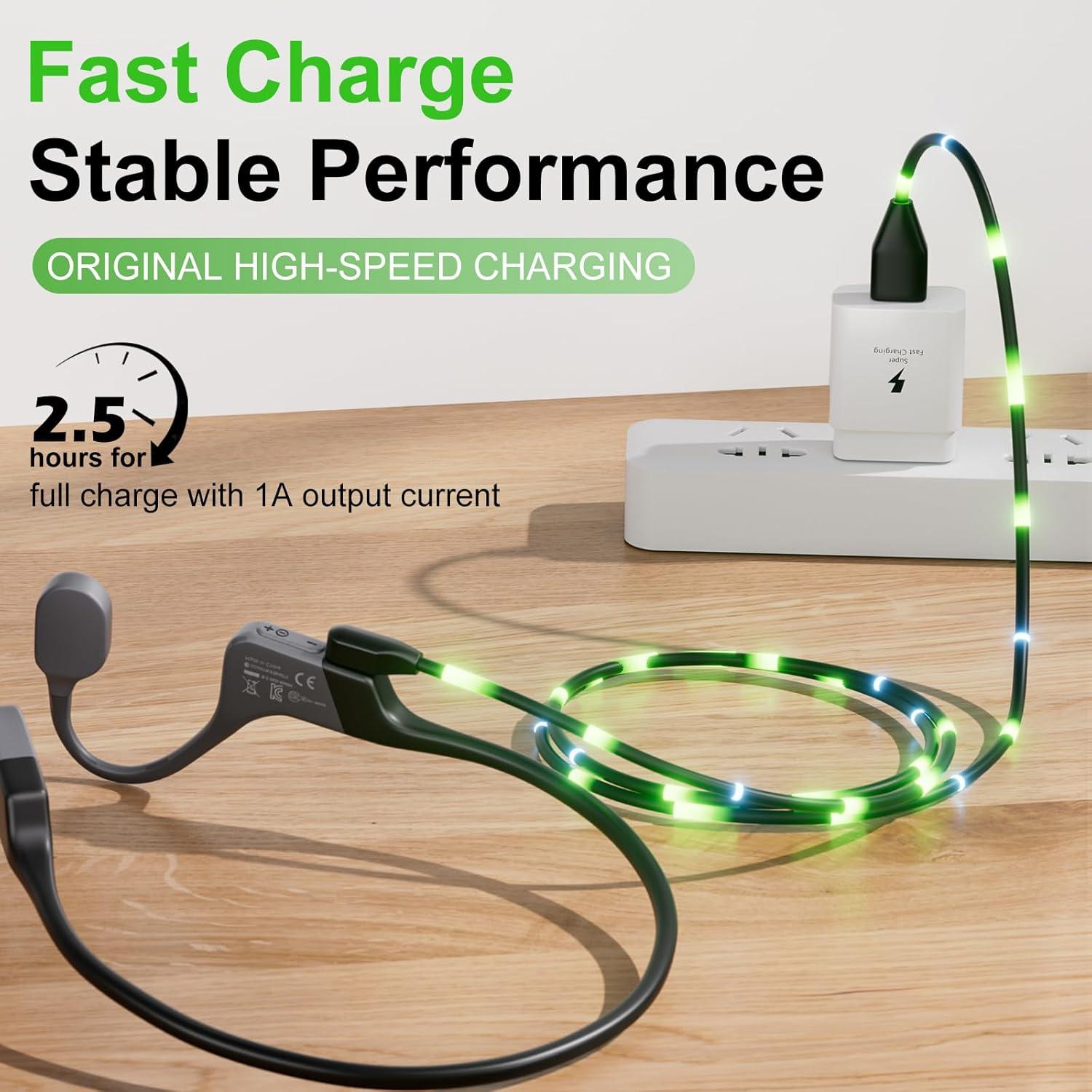 Cable de Carga Magnético USB 1m para Shokz OpenSwim Pro S710 - 2 Pack