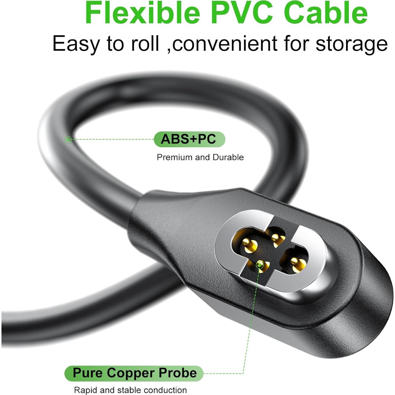 Cable de Carga Magnético USB 1m para Shokz OpenSwim Pro S710 - 2 Pack