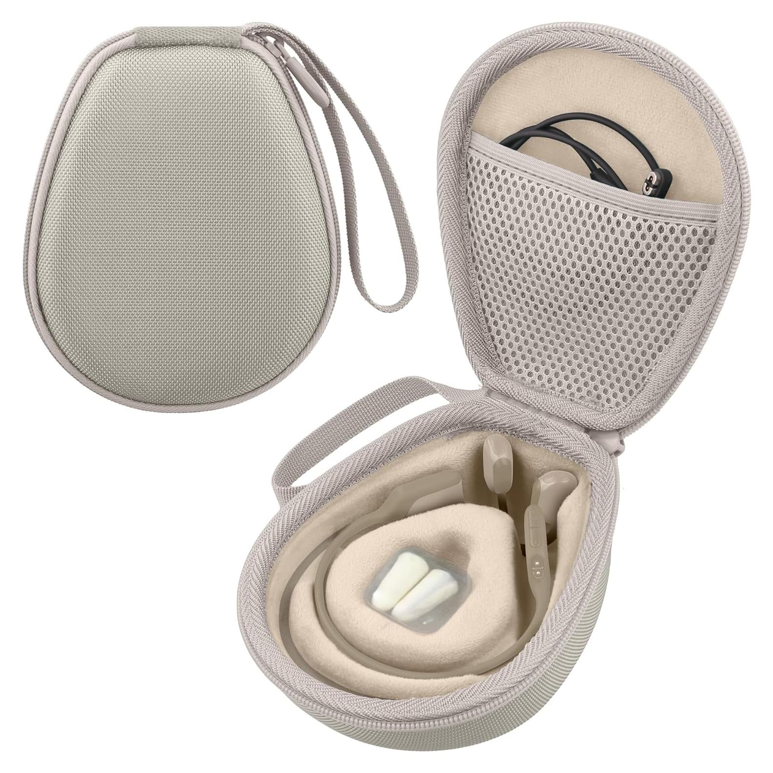 Funda Dura co2CREA para Auriculares SHOKZ Conducción Ósea Beige