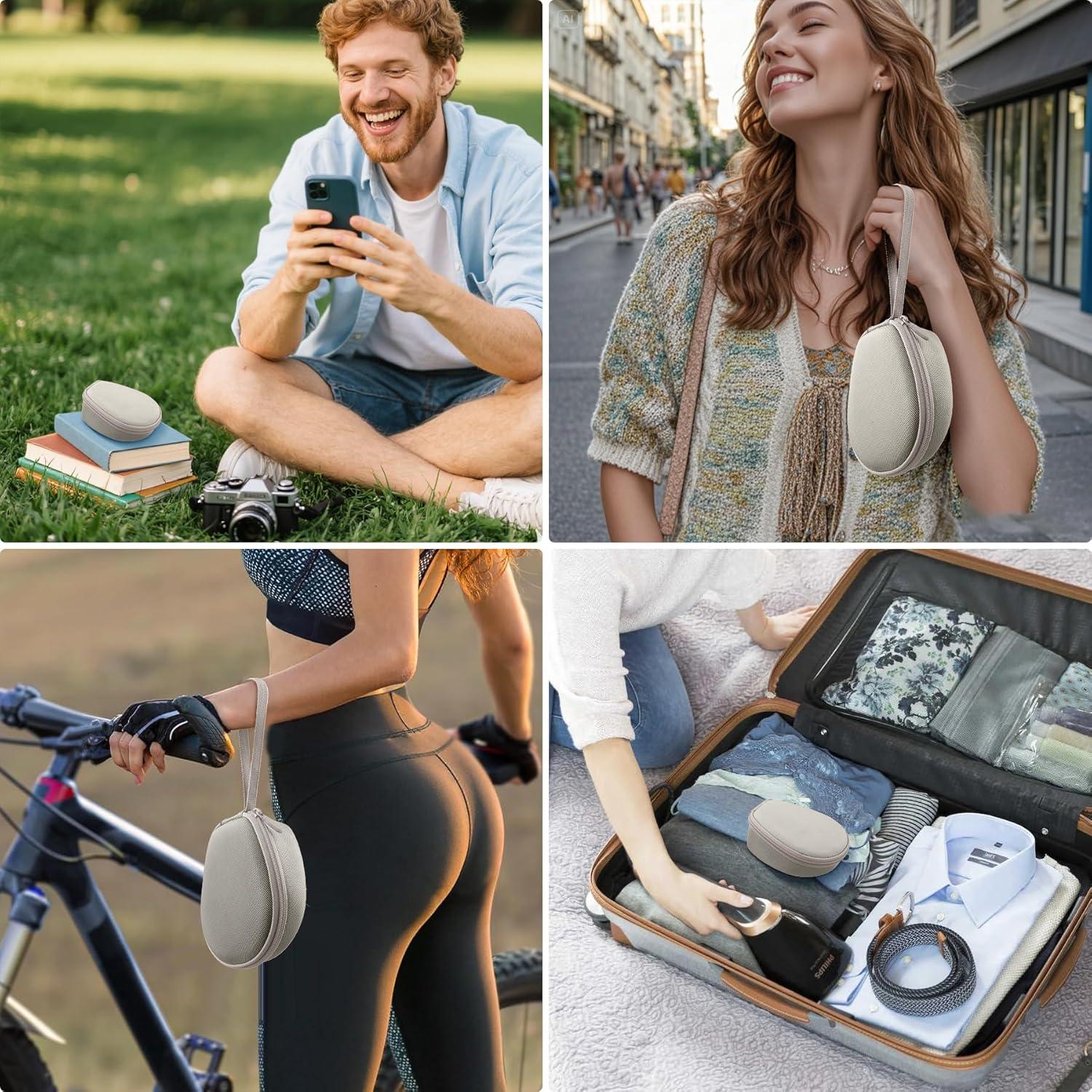 Funda Dura co2CREA para Auriculares SHOKZ Conducción Ósea Beige